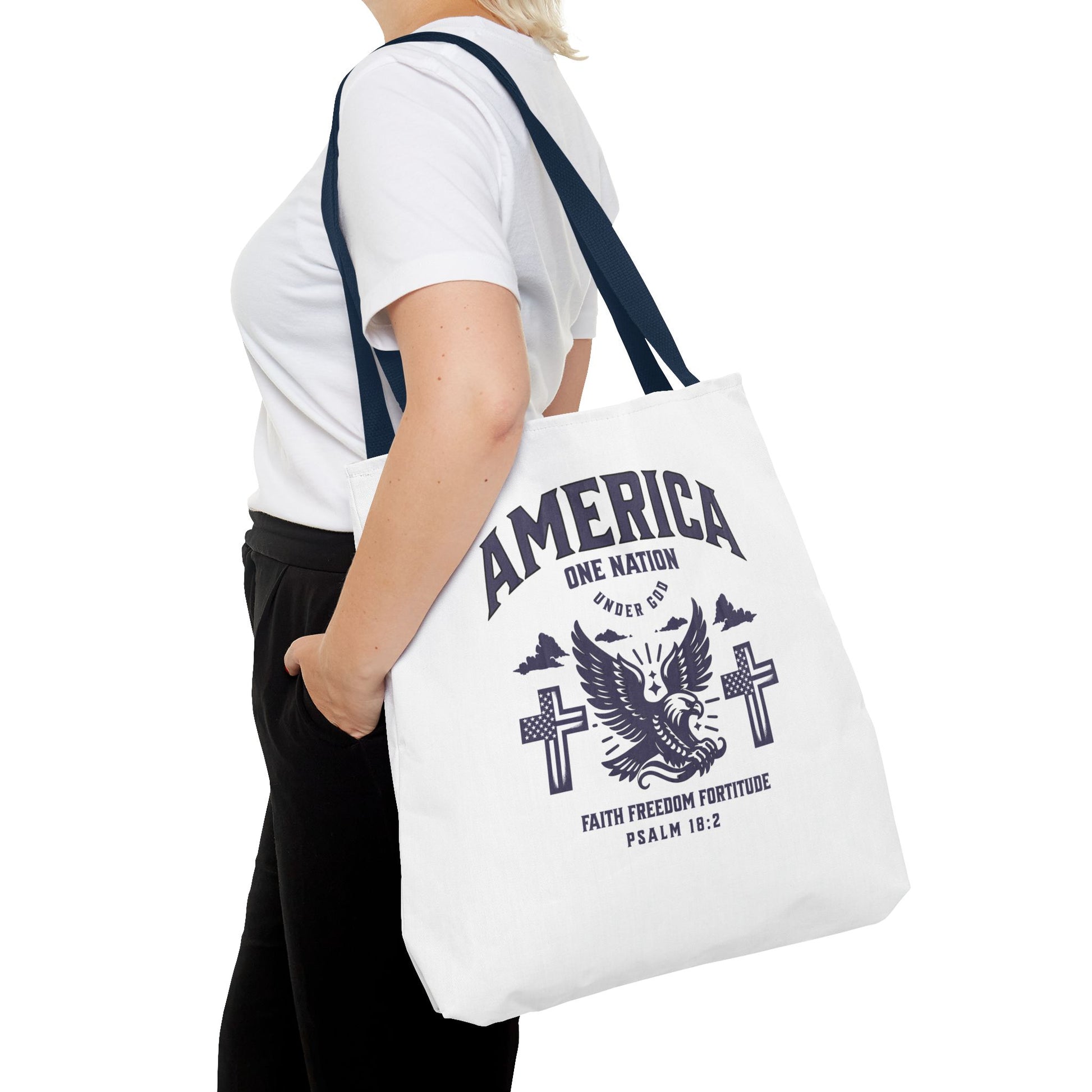 ⭐ America Faith Tote Bag – Bold Patriotic & Faith Statement