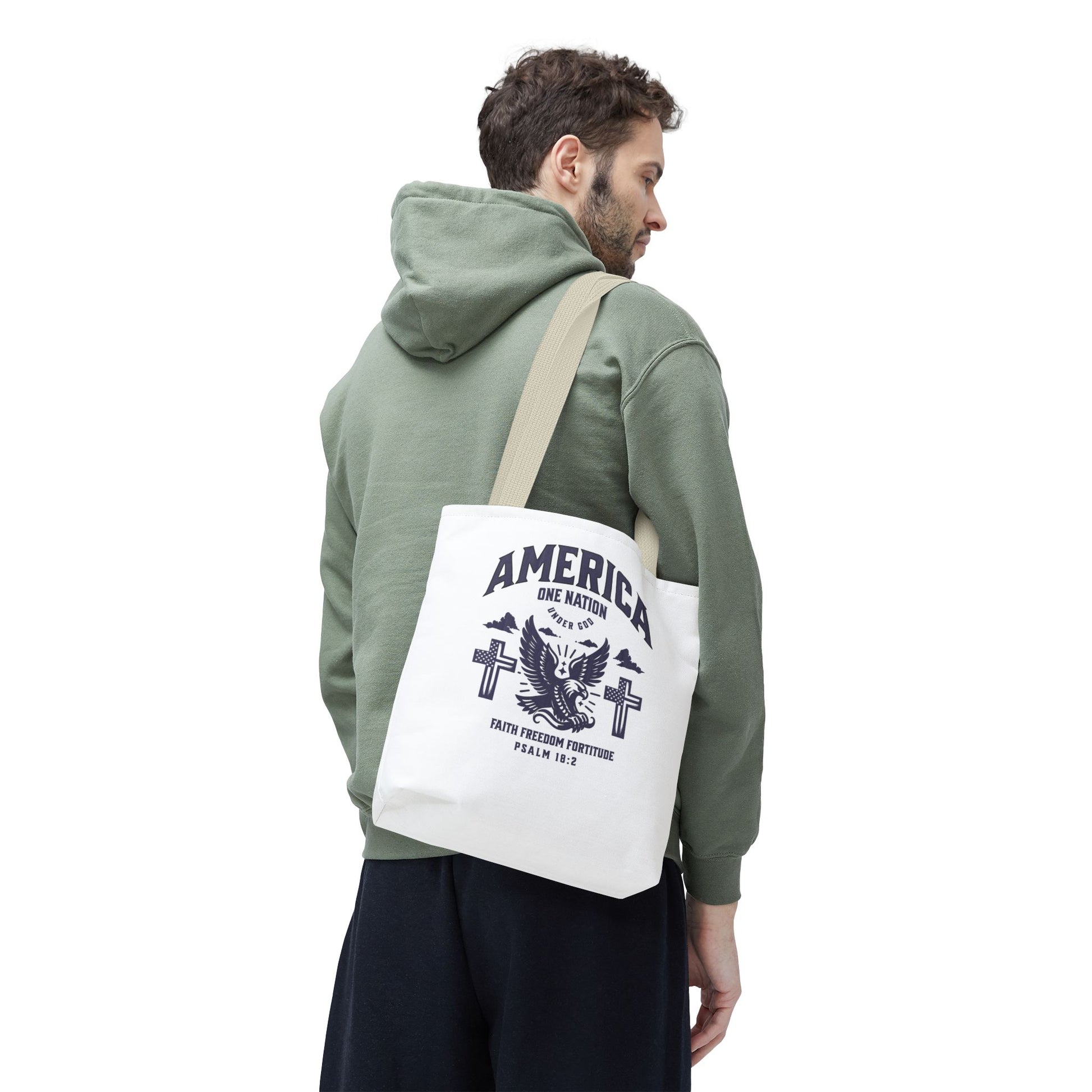 ⭐ America Faith Tote Bag – Bold Patriotic & Faith Statement