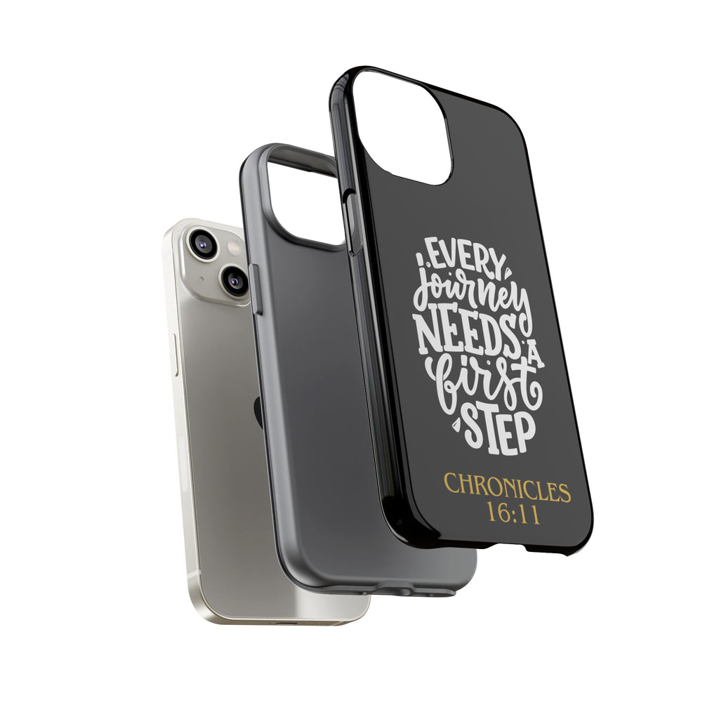 ⭐ Every Journey Needs a First Step 1 Chronicles 16:11 Phone Case