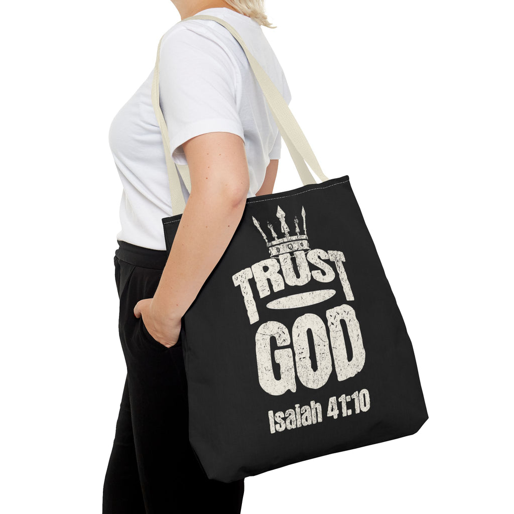 ✝️ Trust God – Isaiah 41:10 Christian Tote Bag