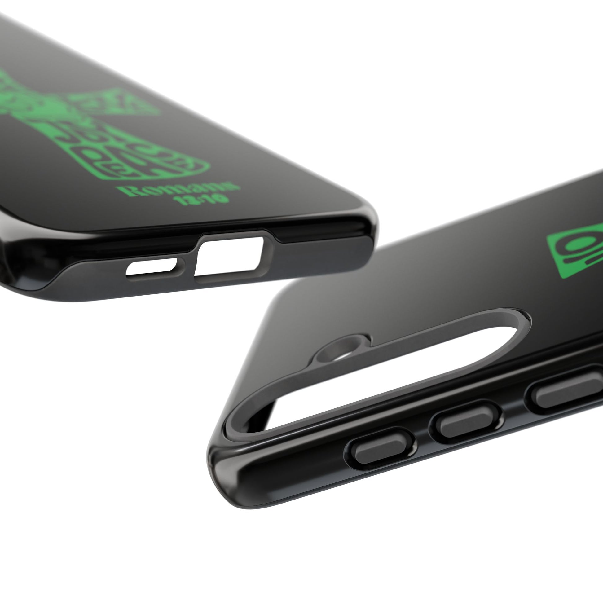 ⭐ Green Cross Design Phone Case – Faith & Renewal