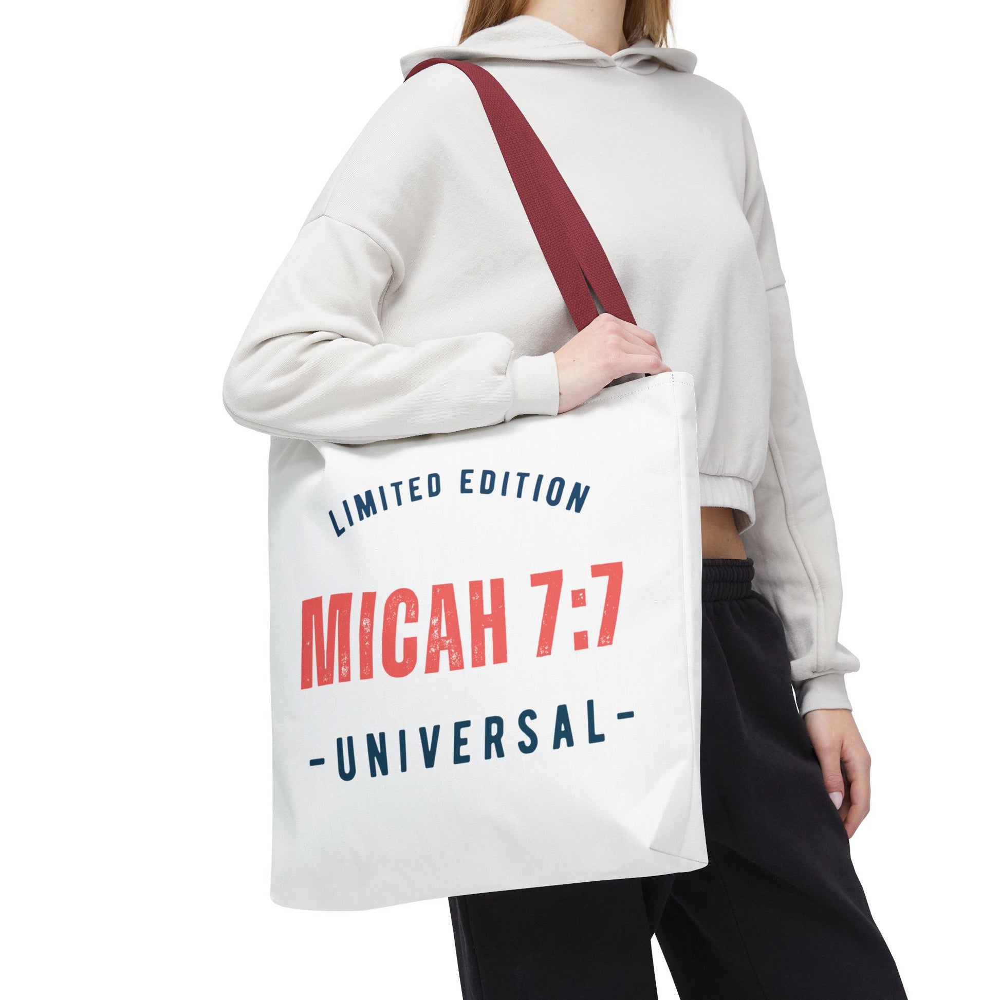 Limited Edition Inspirational Tote Bag - Micah 7:1, Motivational Carryall, Christian Gift, Everyday Tote, Reusable Shopping Bag