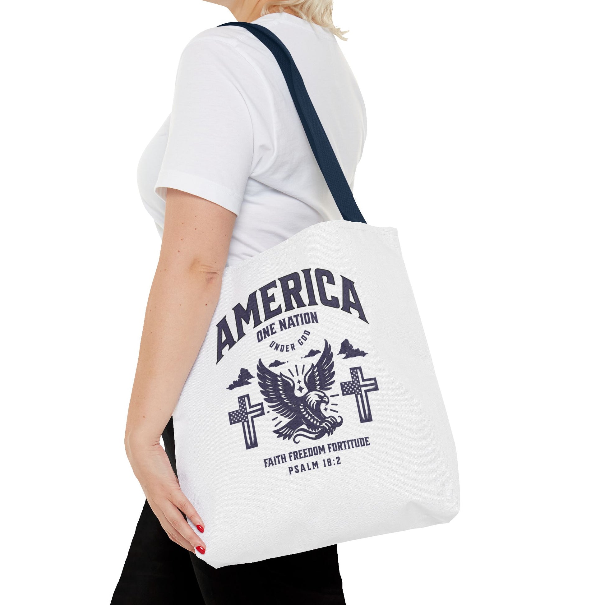 ⭐ America Faith Tote Bag – Bold Patriotic & Faith Statement