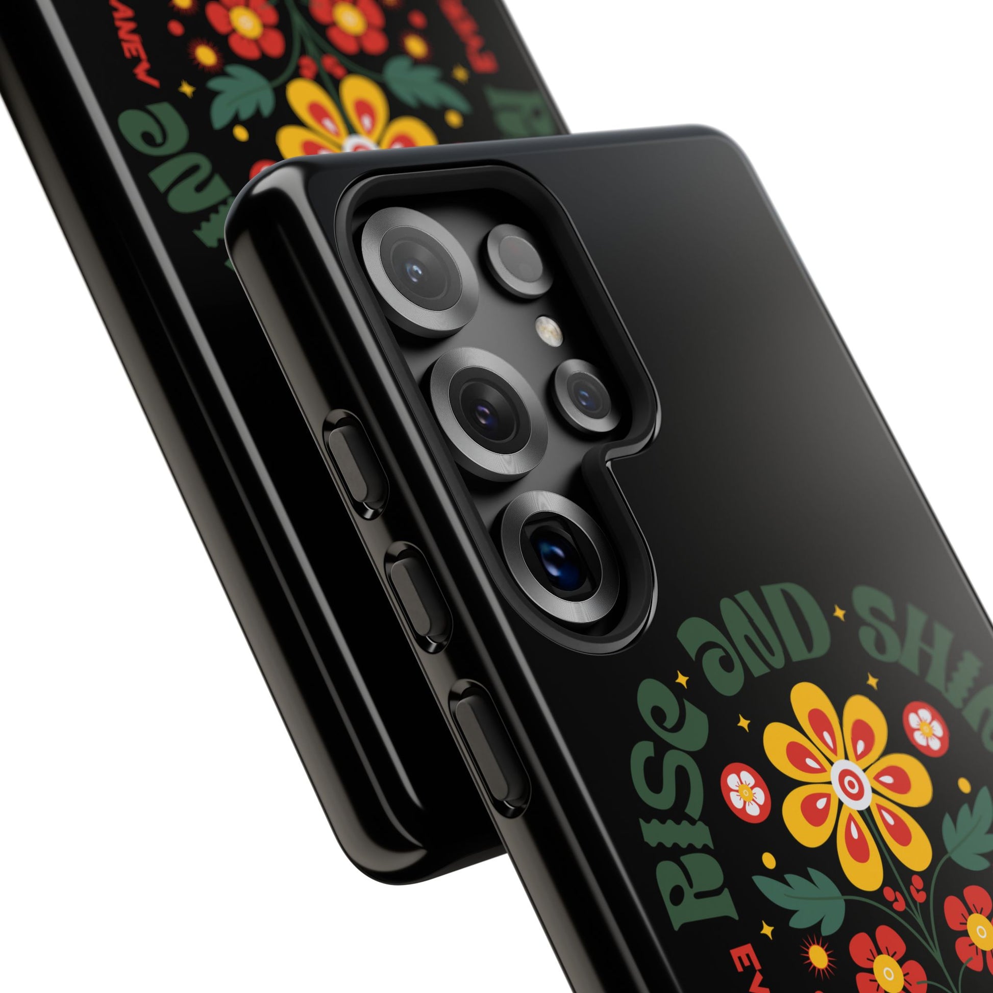 Floral "Rise and Shine" Galatians 6:9 Phone Case – Motivational Christian Gift