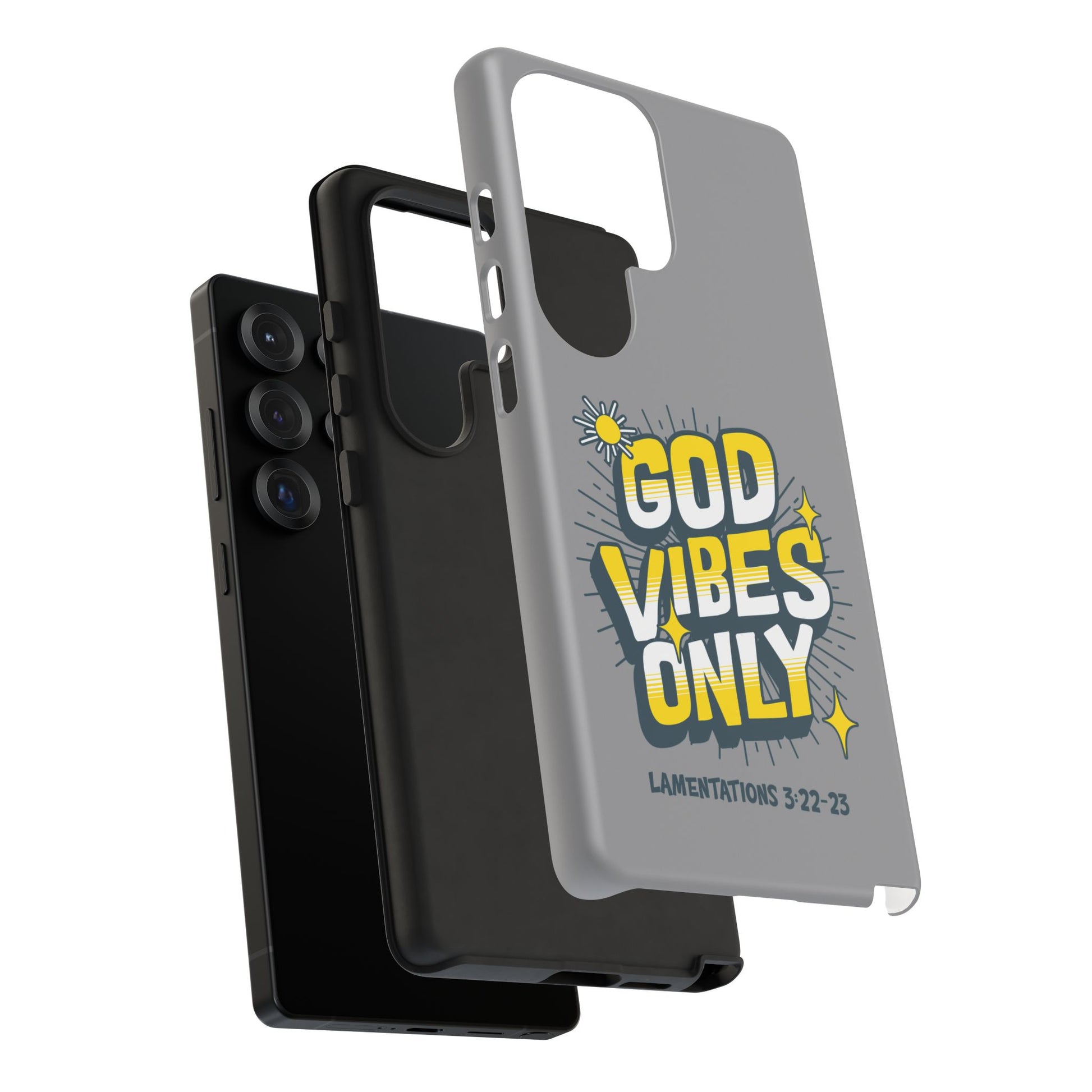 God Vibes Only Phone Case - Inspirational Tough Case, Positive Message Cover, Gift for Faith, Spirituality, Encouragement