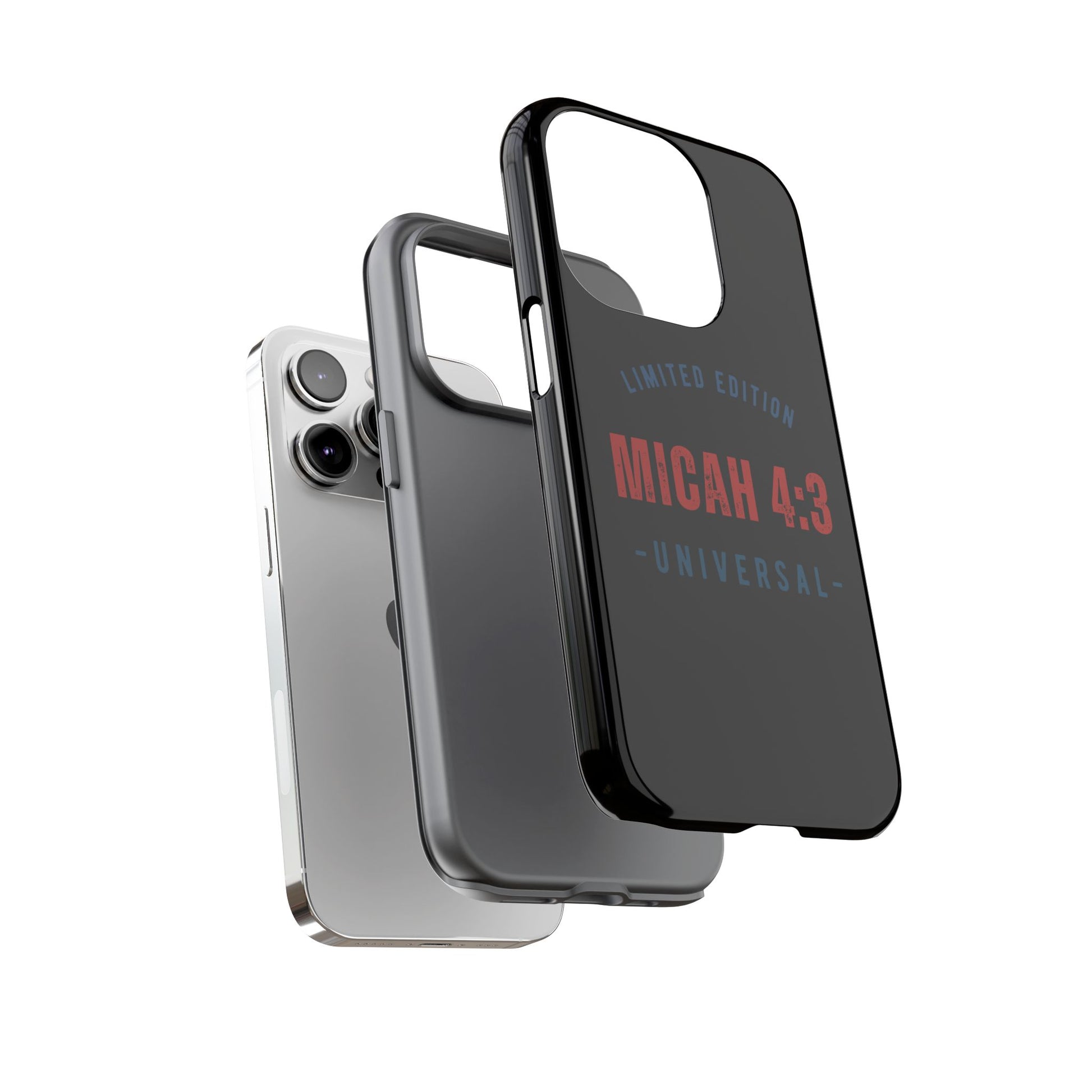 ⭐ Limited Edition Tough Phone Case, Inspirational Phone Cover, Micah 4:3 Design, Christian Gifts, Unique Cell Phone Accessory