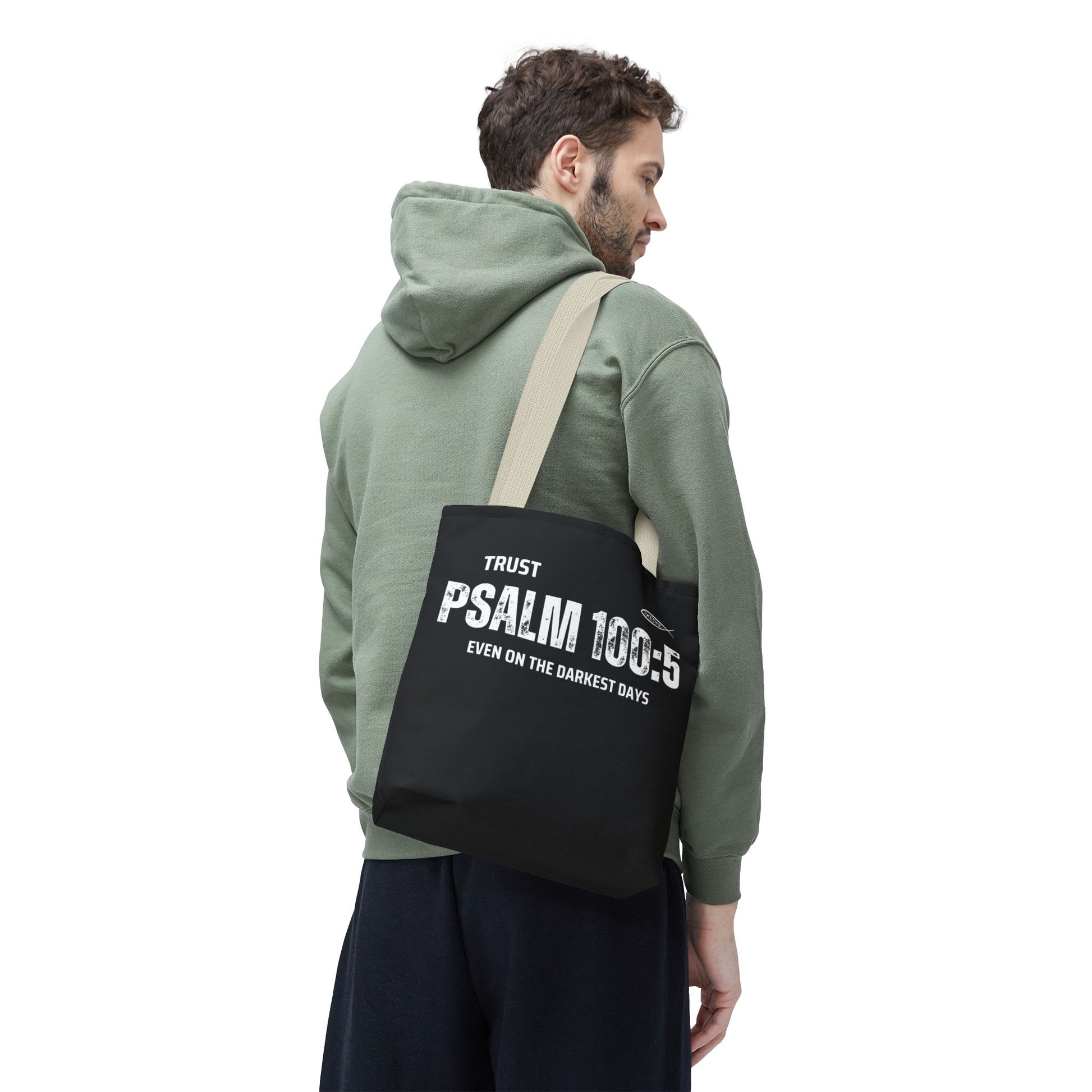 Trust Psalm 100:5 Inspirational Tote Bag, Motivational Shopping Bag, Faith-Based Gift, Christian Bag, Everyday Use Tote