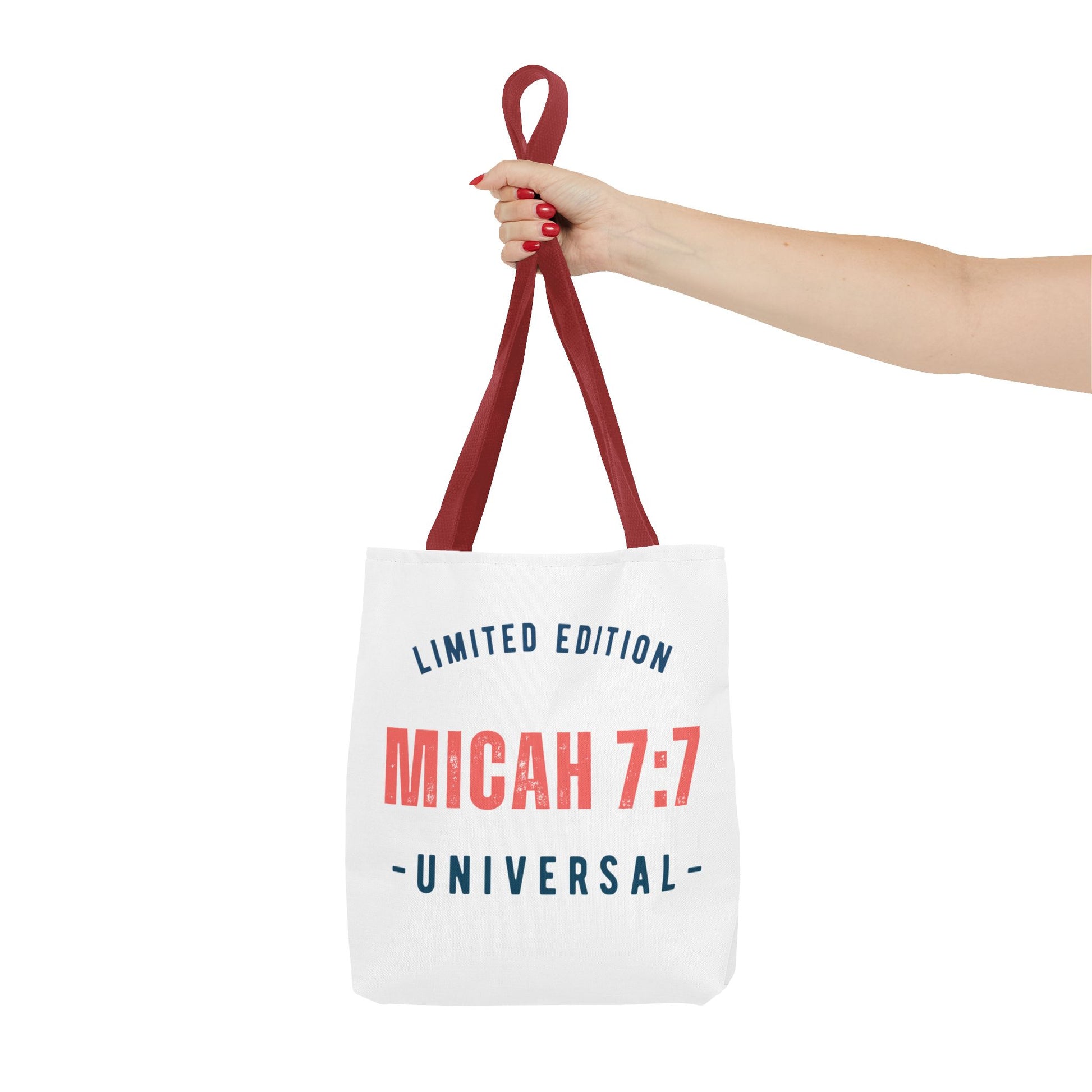 Limited Edition Inspirational Tote Bag - Micah 7:1, Motivational Carryall, Christian Gift, Everyday Tote, Reusable Shopping Bag