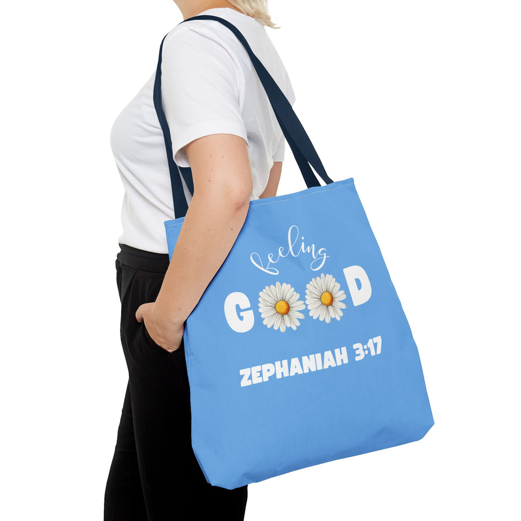 Inspirational Tote Bag - Feeling Good, Floral Design, Scripture Quote, Motivational Gift, Everyday Use, Church Events