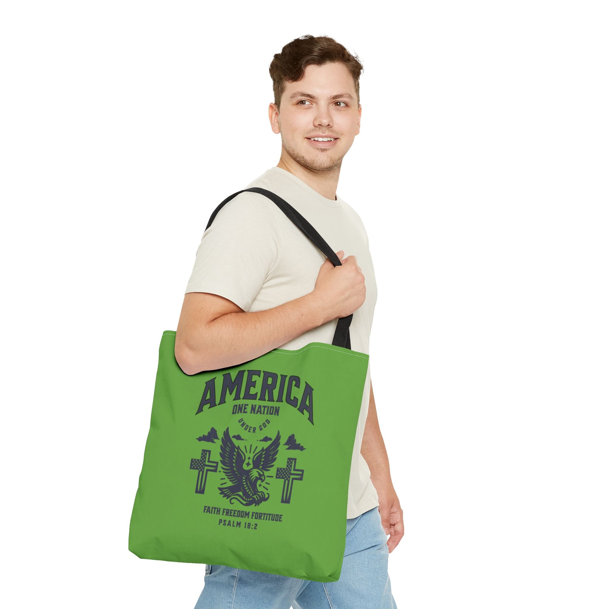 ⭐ America Faith Tote Bag – Bold Patriotic & Faith Statement