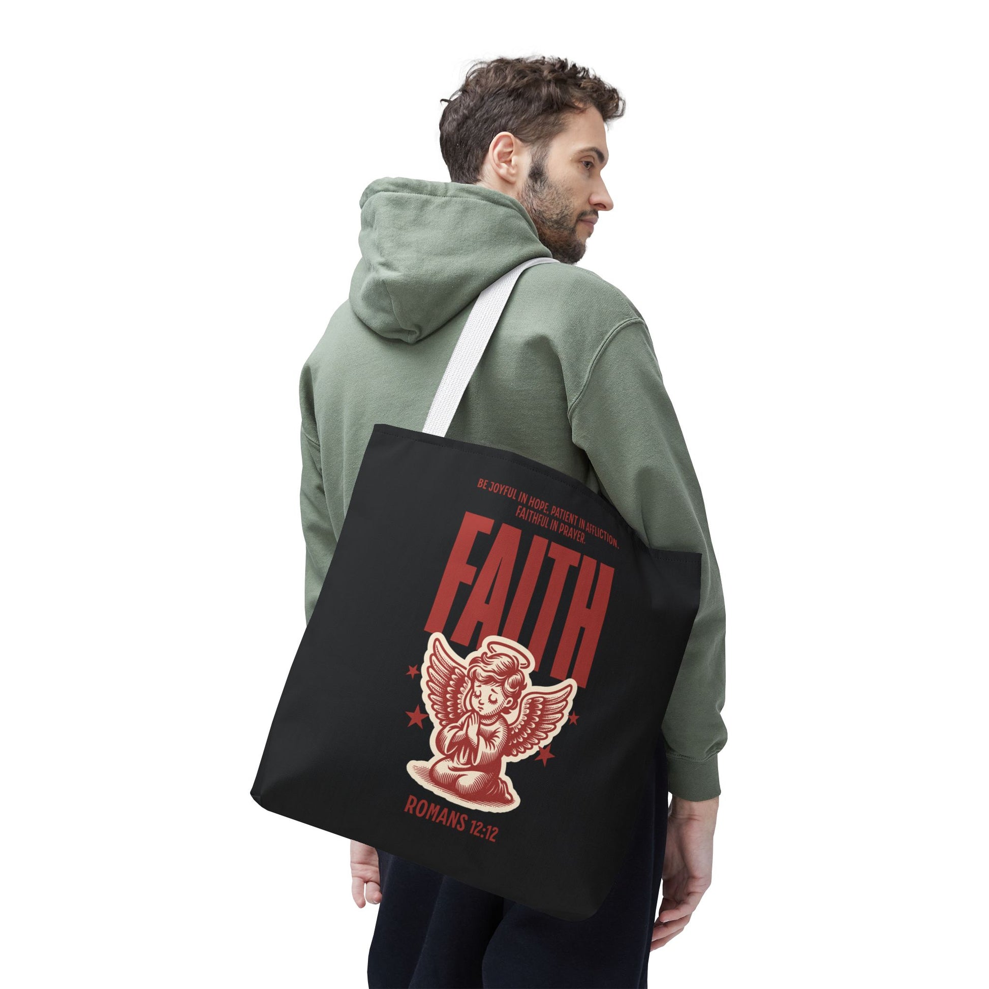 Faith-Inspired Tote Bag, Religious Shopping Bag, Gift for Believers, Motivational Daily Bag, Christian Faith Tote