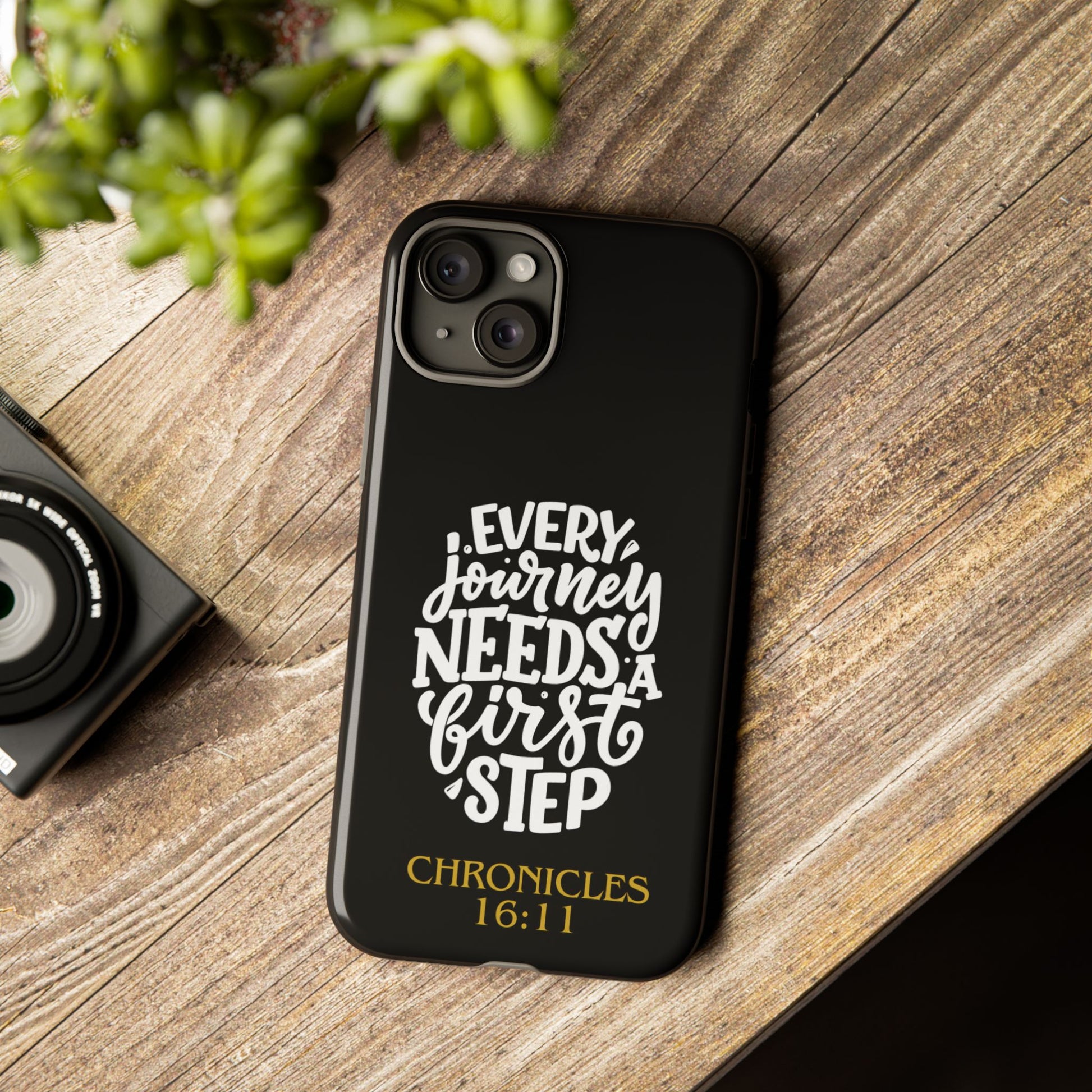 ⭐ Every Journey Needs a First Step 1 Chronicles 16:11 Phone Case