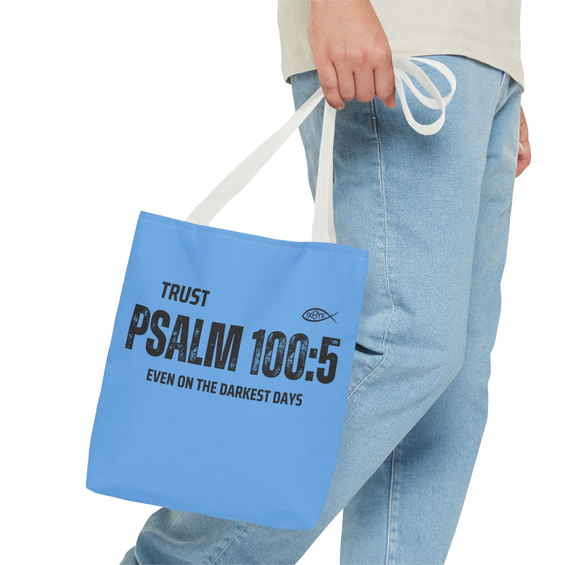 Inspirational Tote Bag - Trust Psalm 100:5, Faithful Christian Gift, Encouragement Accessory, Sustainable Shopping Bag, Inspirational [...]