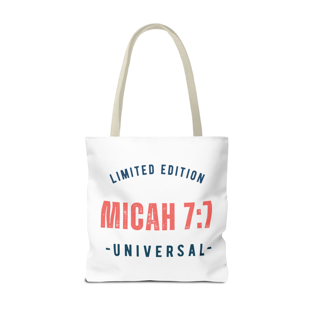 Limited Edition Inspirational Tote Bag - Micah 7:1, Motivational Carryall, Christian Gift, Everyday Tote, Reusable Shopping Bag