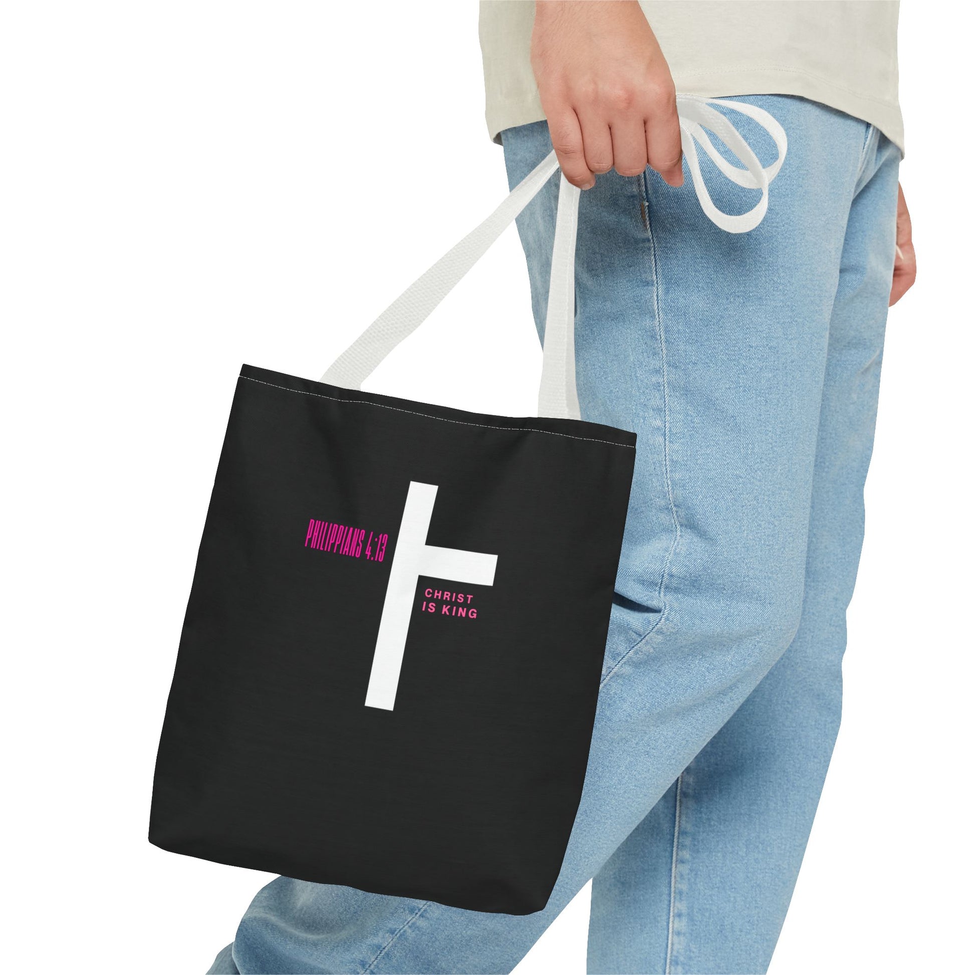 ⭐ Philippians 4:13 Tote Bag – Faith & Strength Statement Bag