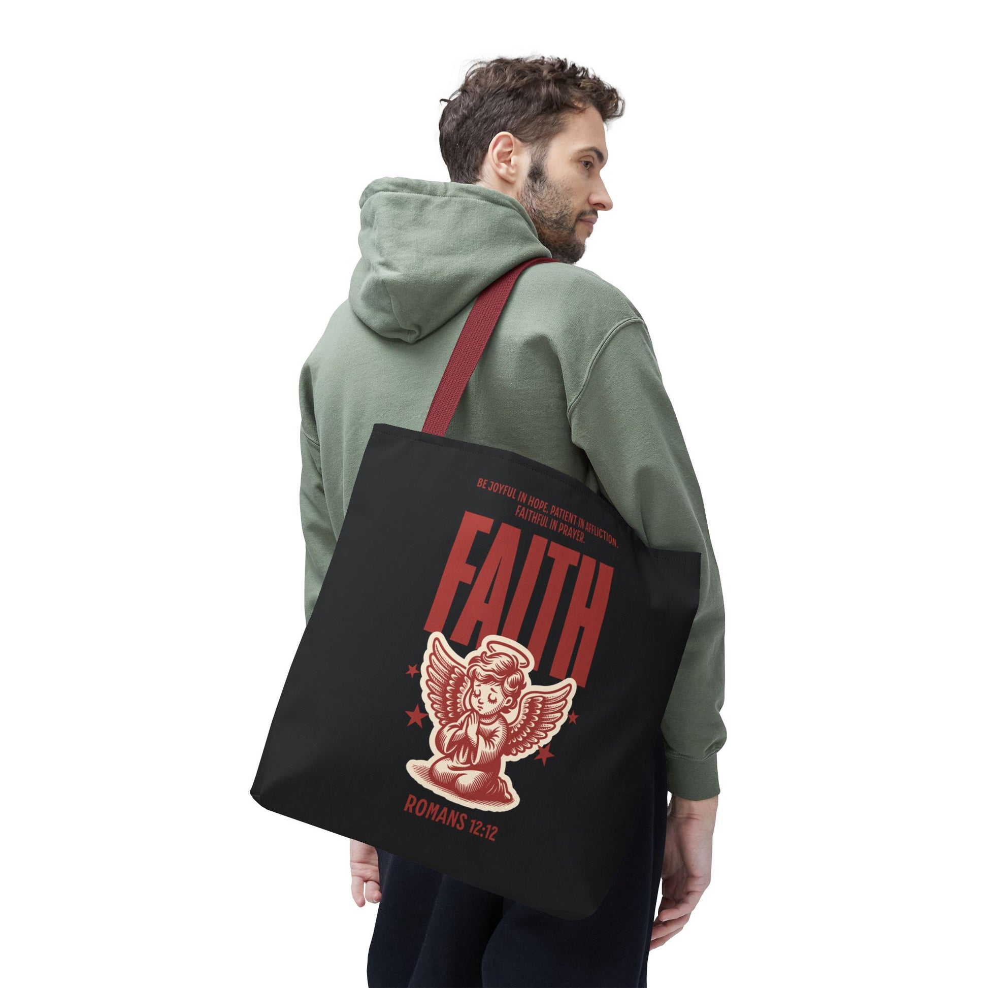 Faith-Inspired Tote Bag, Religious Shopping Bag, Gift for Believers, Motivational Daily Bag, Christian Faith Tote