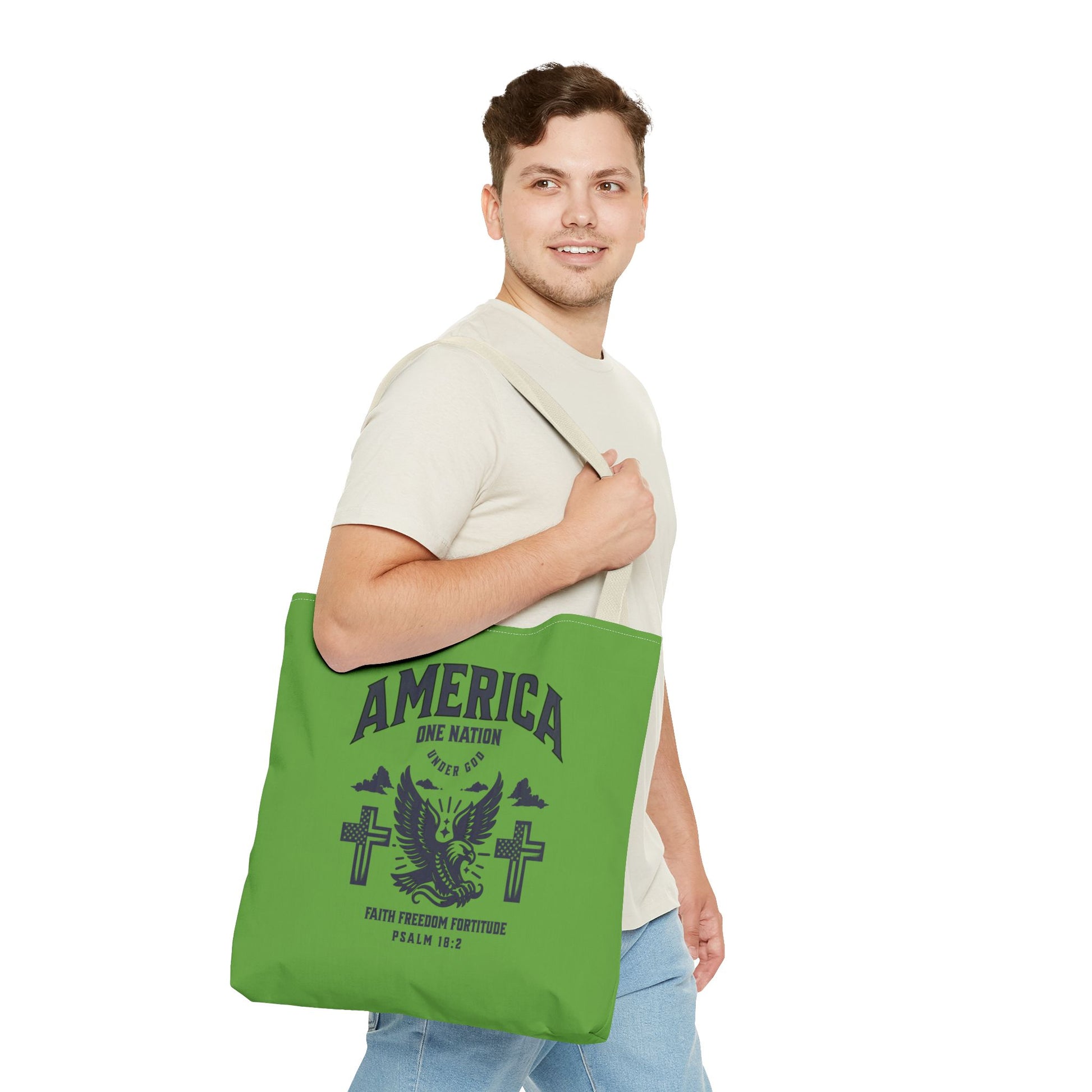 ⭐ America Faith Tote Bag – Bold Patriotic & Faith Statement