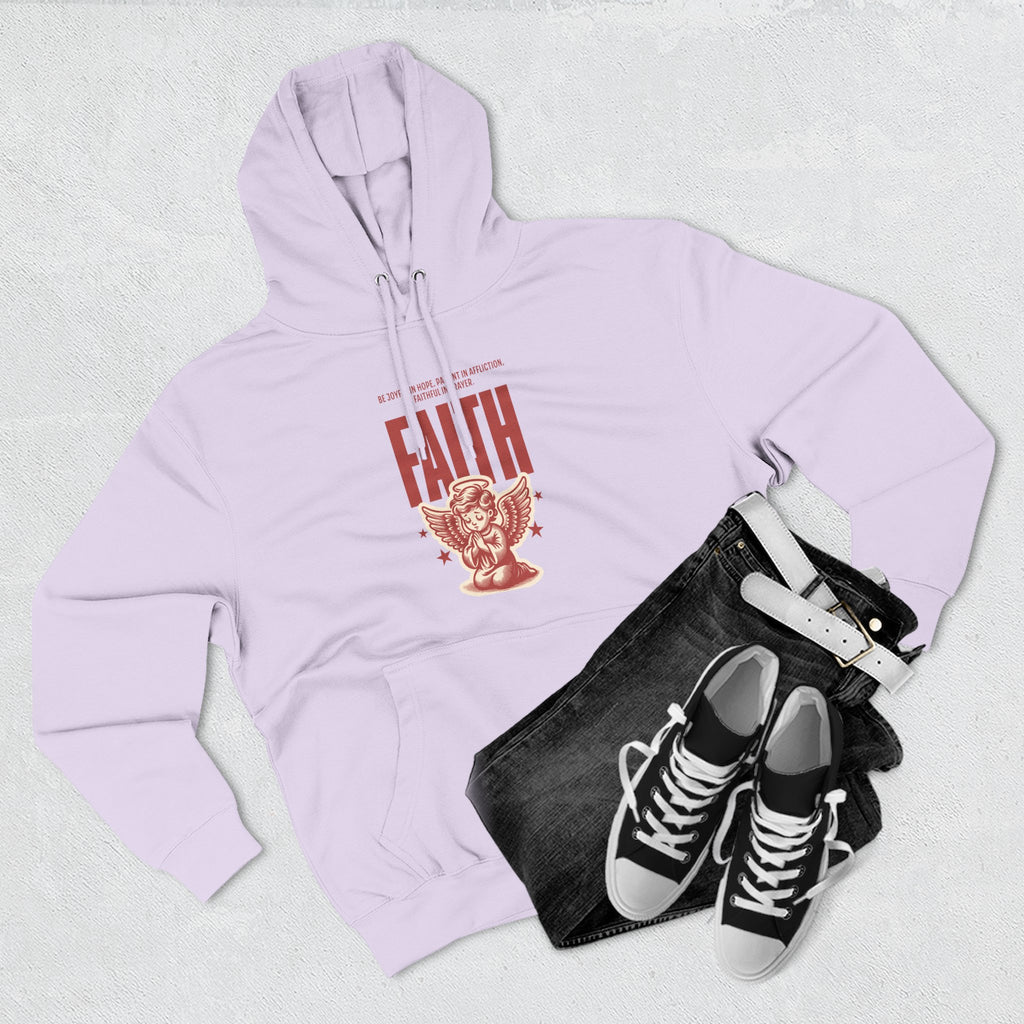 Faith-Inspired Three-Panel Fleece Hoodie, Cozy Spiritual Apparel, Perfect Gift for Friends, Casualwear for Everyday