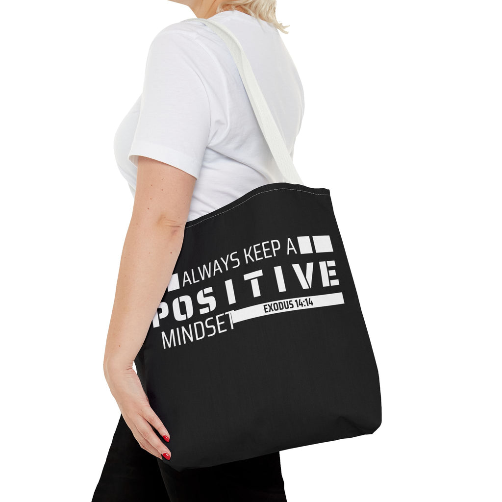 Always Keep A Positive Mindset Tote Bag, Inspirational Bag, Eco-Friendly Carryall, Motivational Gift, Affirmation Tote, Daily Reminder
