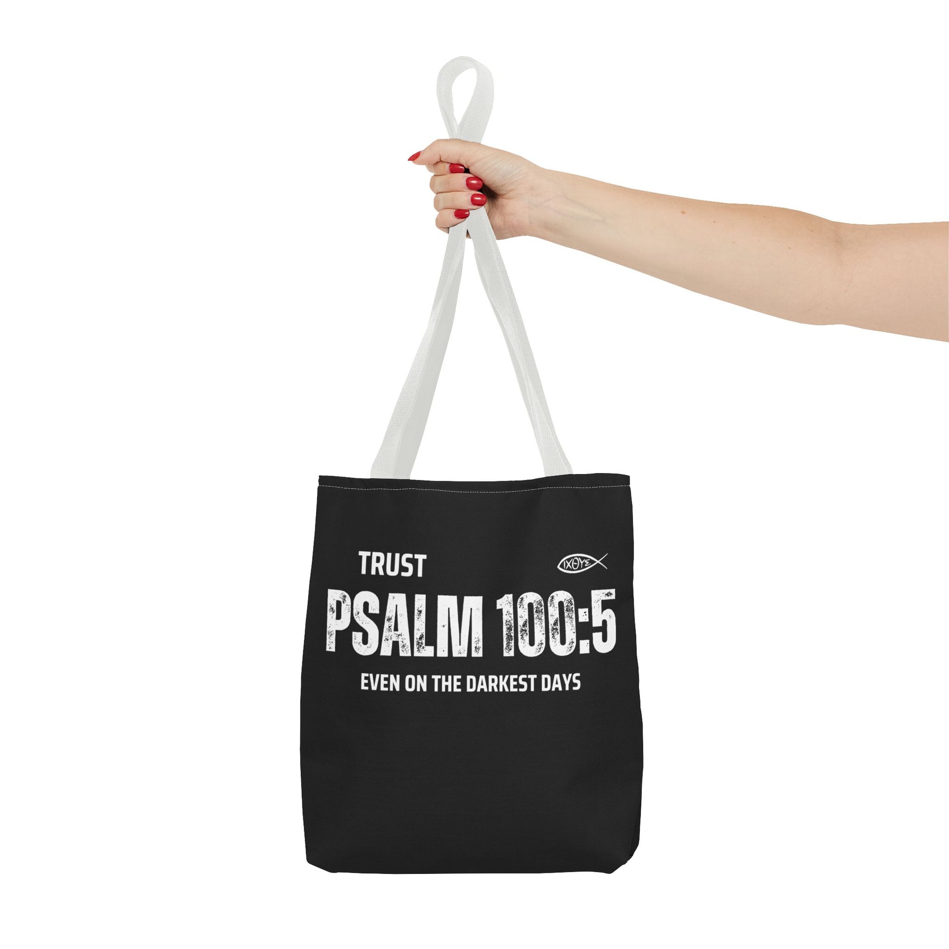 Trust Psalm 100:5 Inspirational Tote Bag, Motivational Shopping Bag, Faith-Based Gift, Christian Bag, Everyday Use Tote