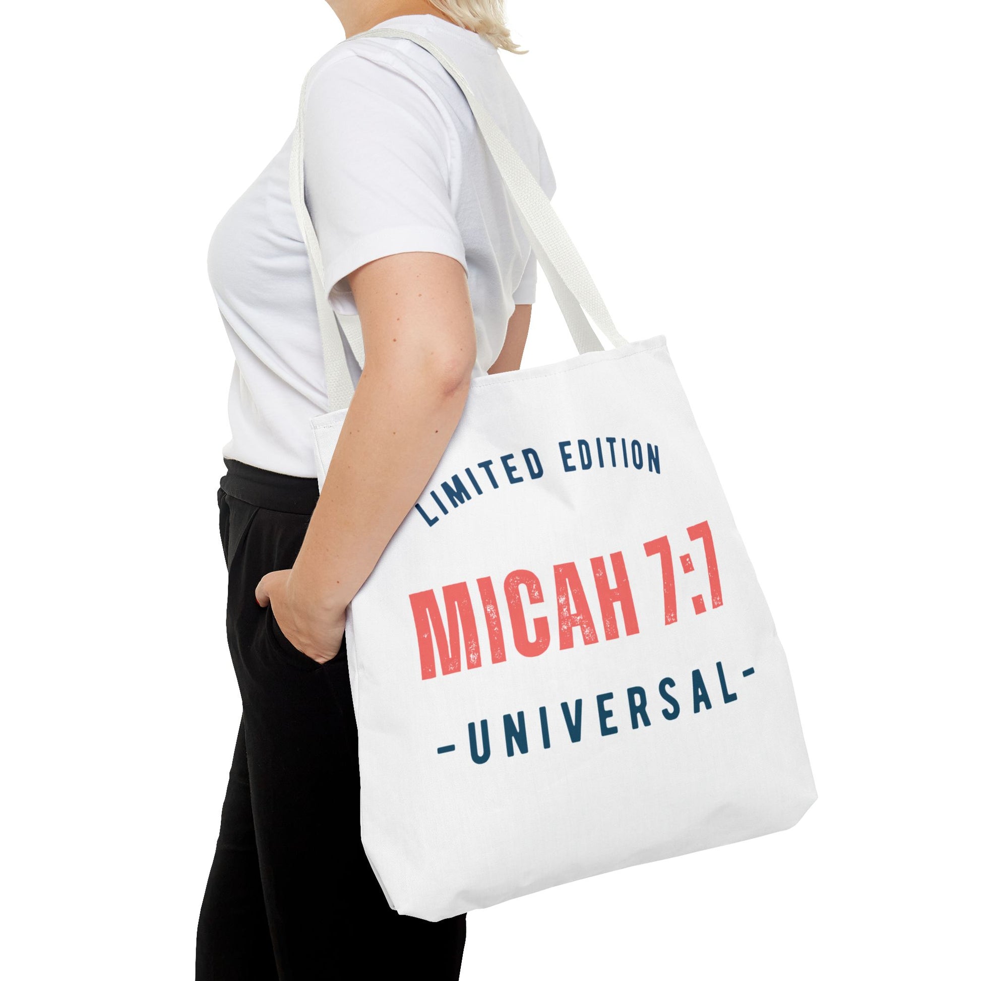 Limited Edition Inspirational Tote Bag - Micah 7:1, Motivational Carryall, Christian Gift, Everyday Tote, Reusable Shopping Bag