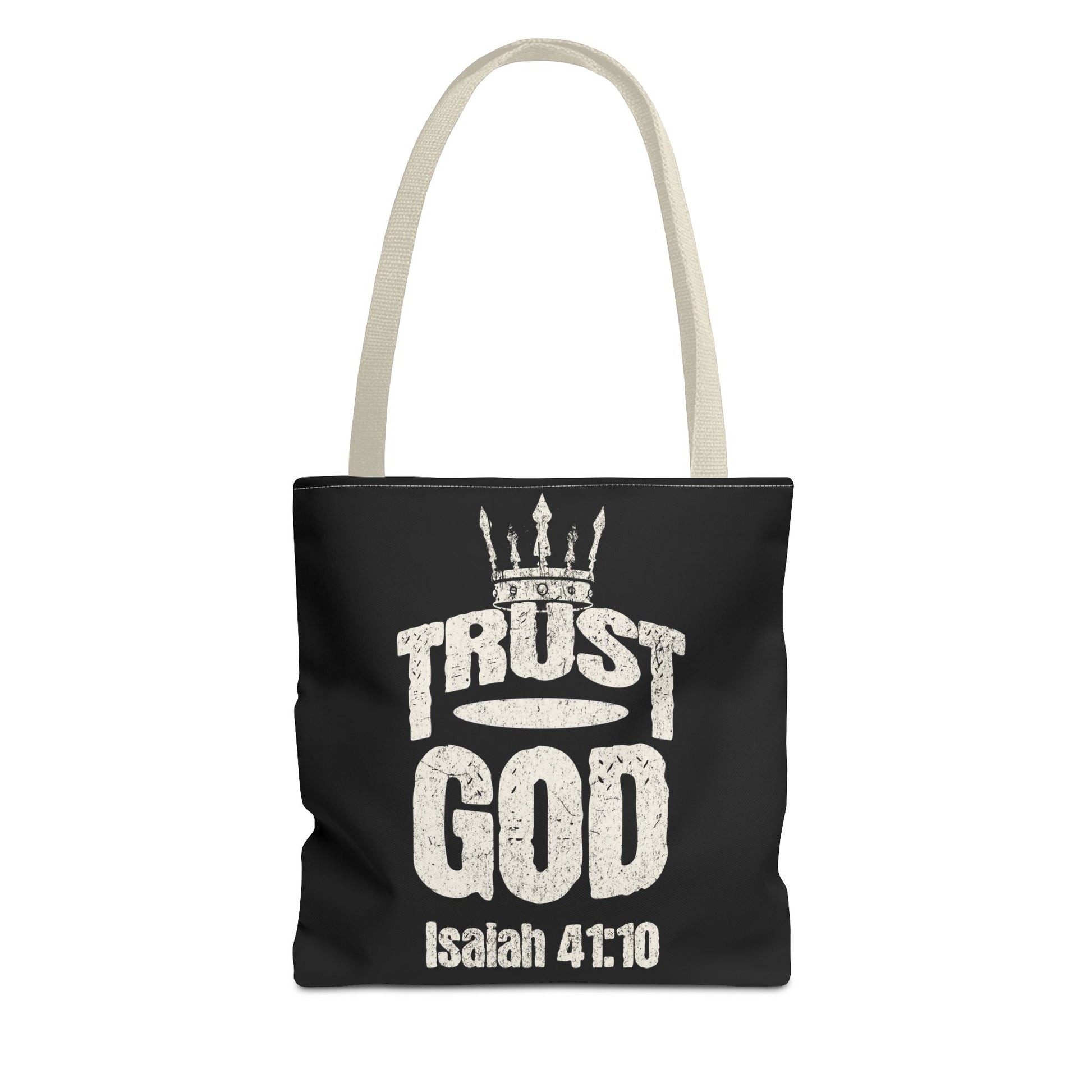 ✝️ Trust God – Isaiah 41:10 Christian Tote Bag
