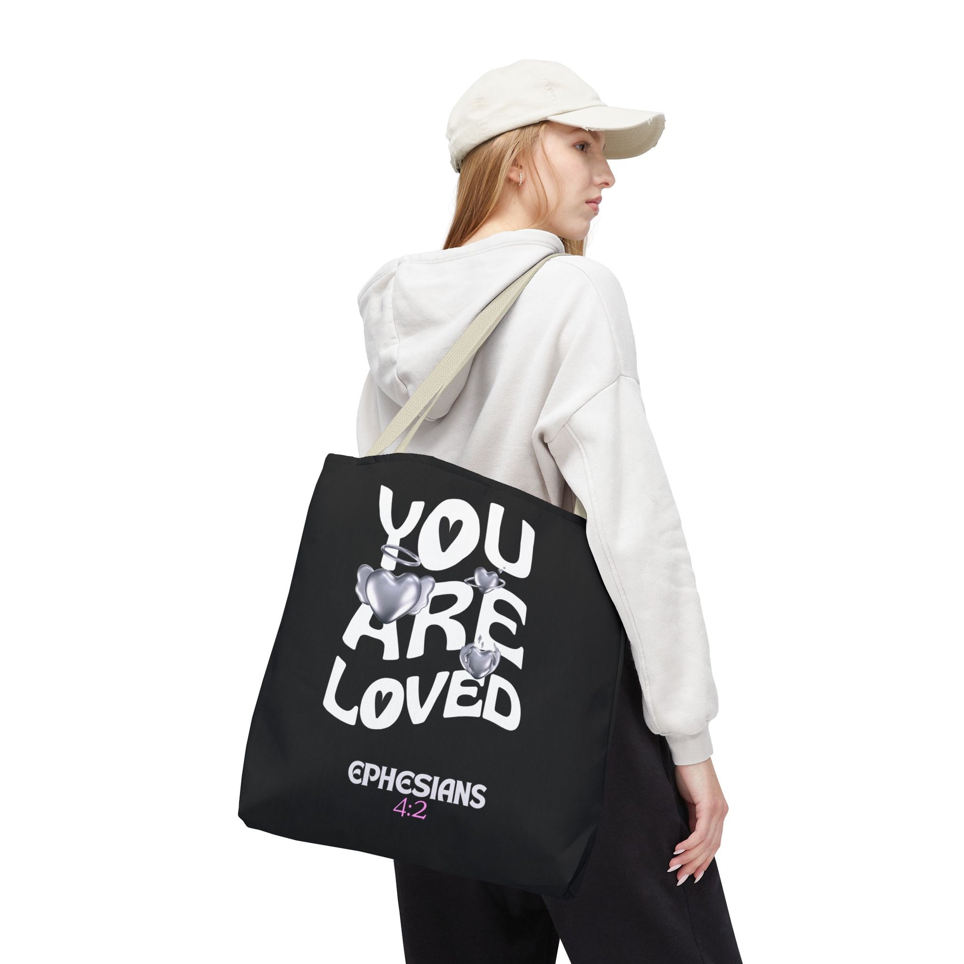 ⭐ "You Are Loved" Tote Bag – Ephesians 4:2
