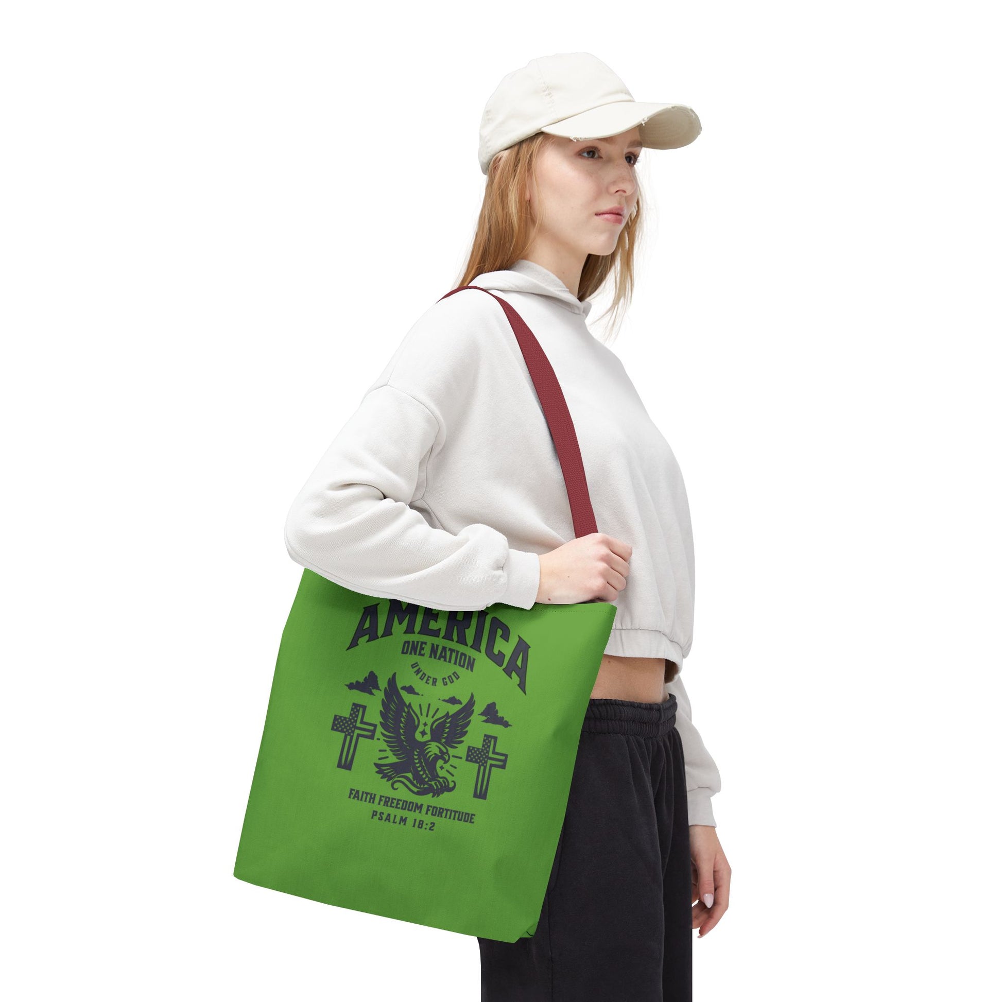 ⭐ America Faith Tote Bag – Bold Patriotic & Faith Statement