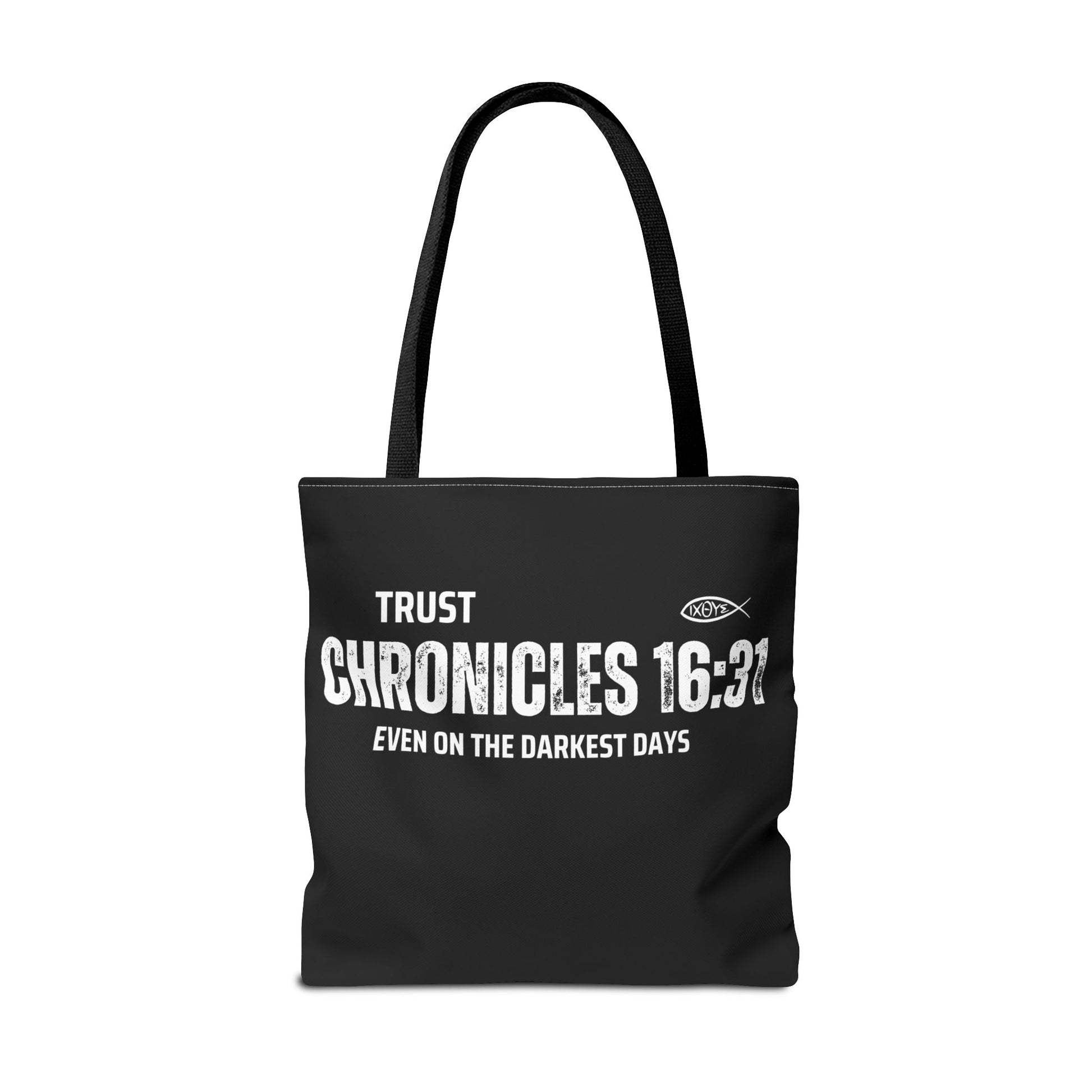 Inspirational Tote Bag - Trust Chronicles 16:31, Faith-themed Gift, Bible Verse Tote, Motivational Shopping Bag, Christian Message Accessory