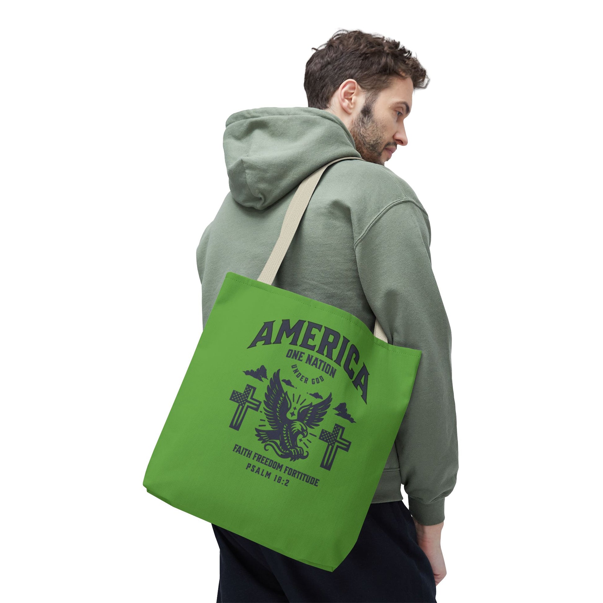 ⭐ America Faith Tote Bag – Bold Patriotic & Faith Statement