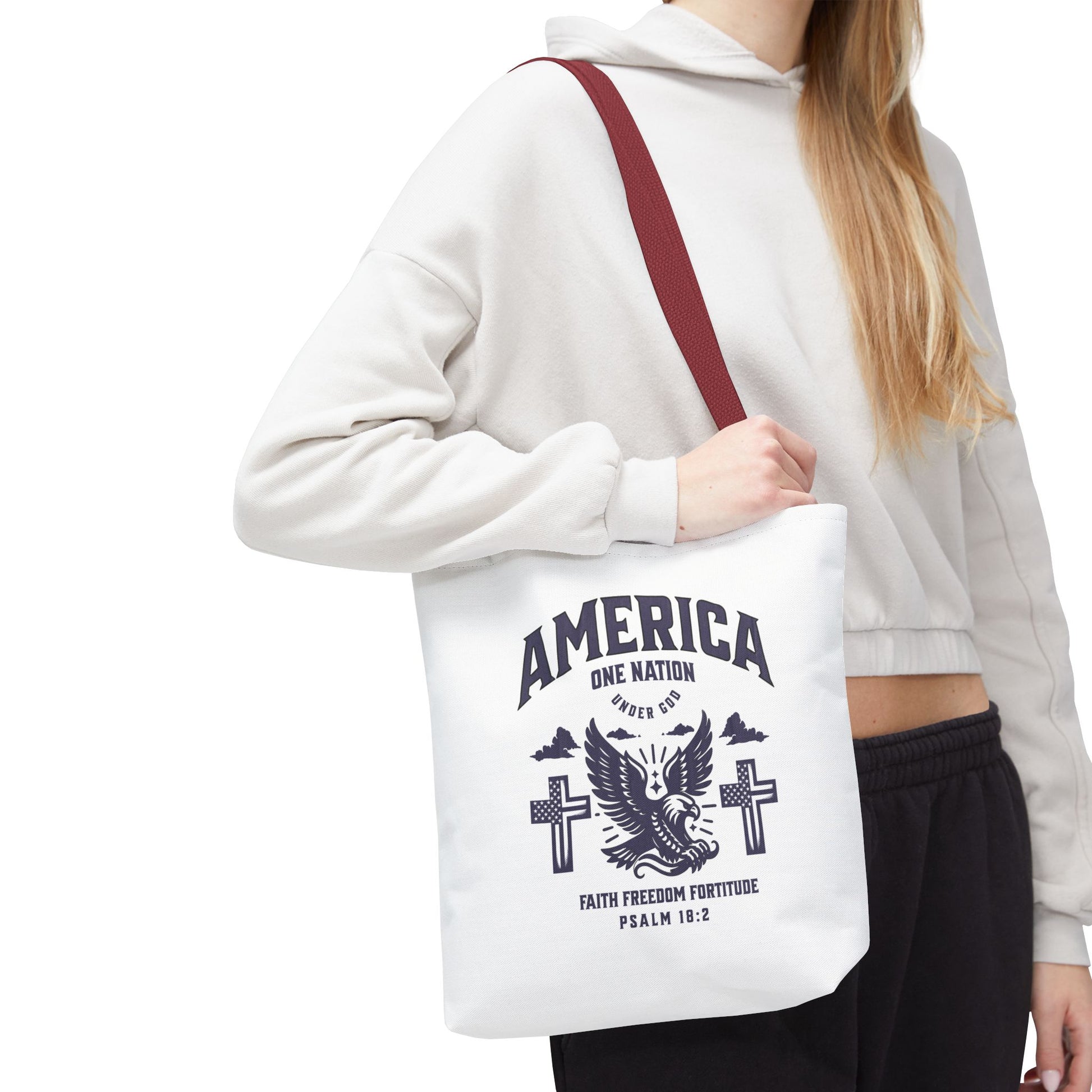 ⭐ America Faith Tote Bag – Bold Patriotic & Faith Statement