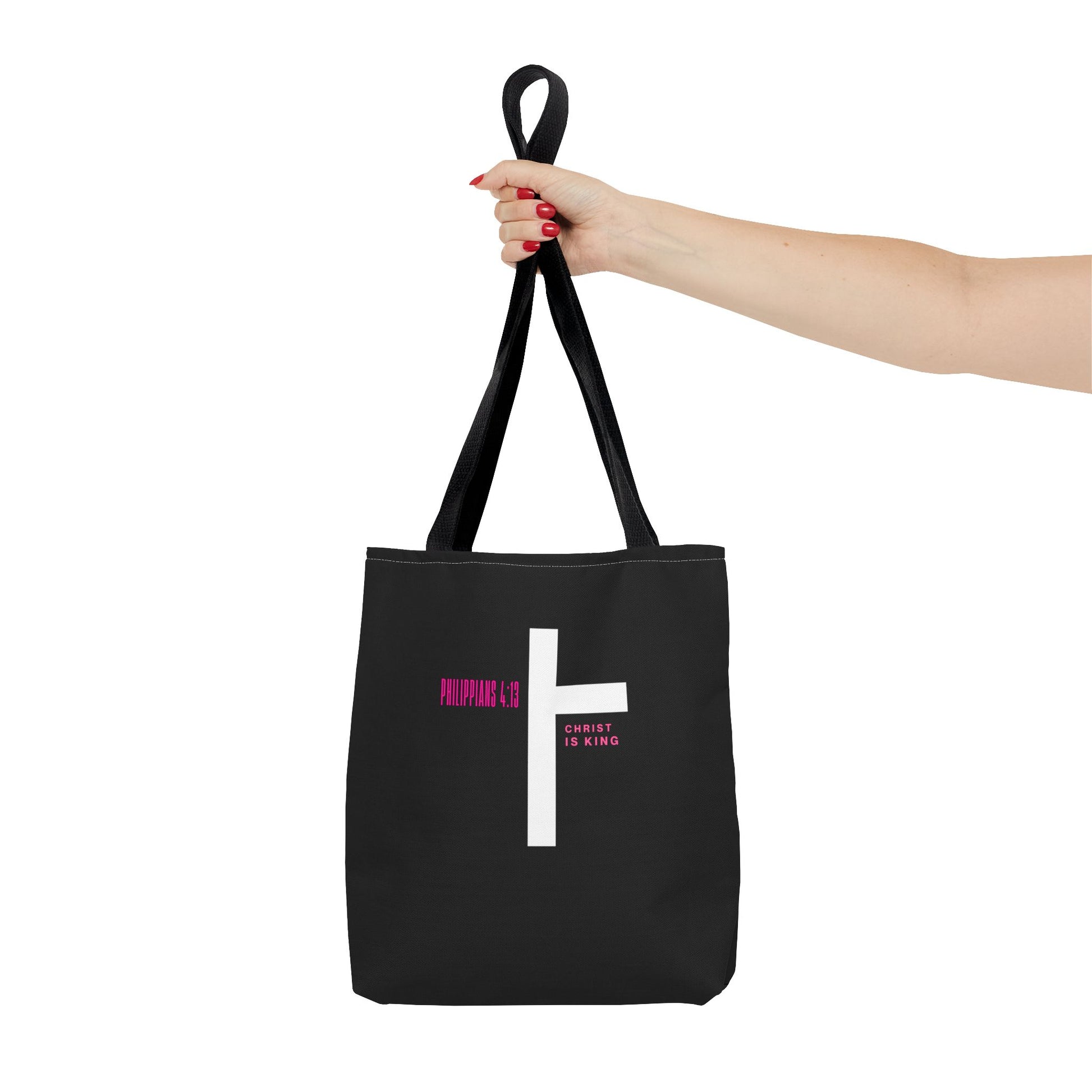 ⭐ Philippians 4:13 Tote Bag – Faith & Strength Statement Bag