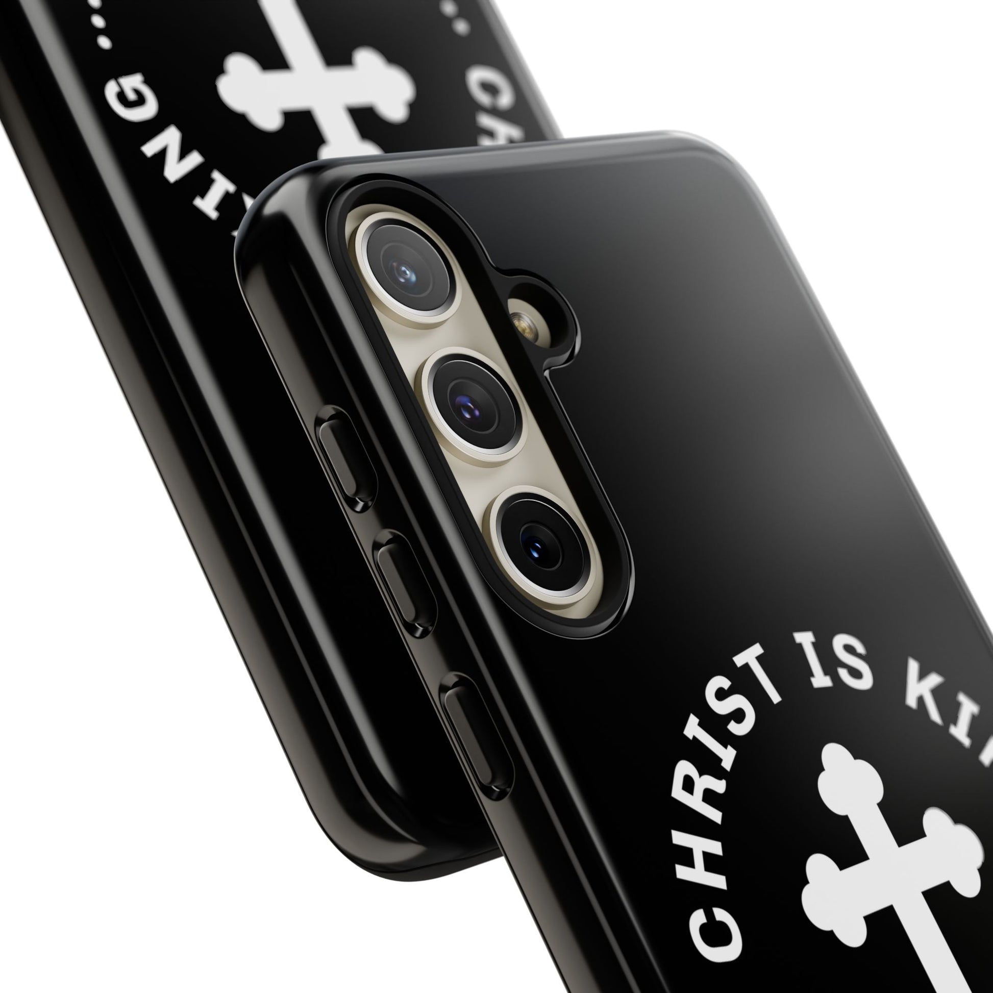 ⭐ Christ is King Phone Case – Tough Cases, Christian Gift, Bible Verse Merchandise, Cross Design, Faith Accessories