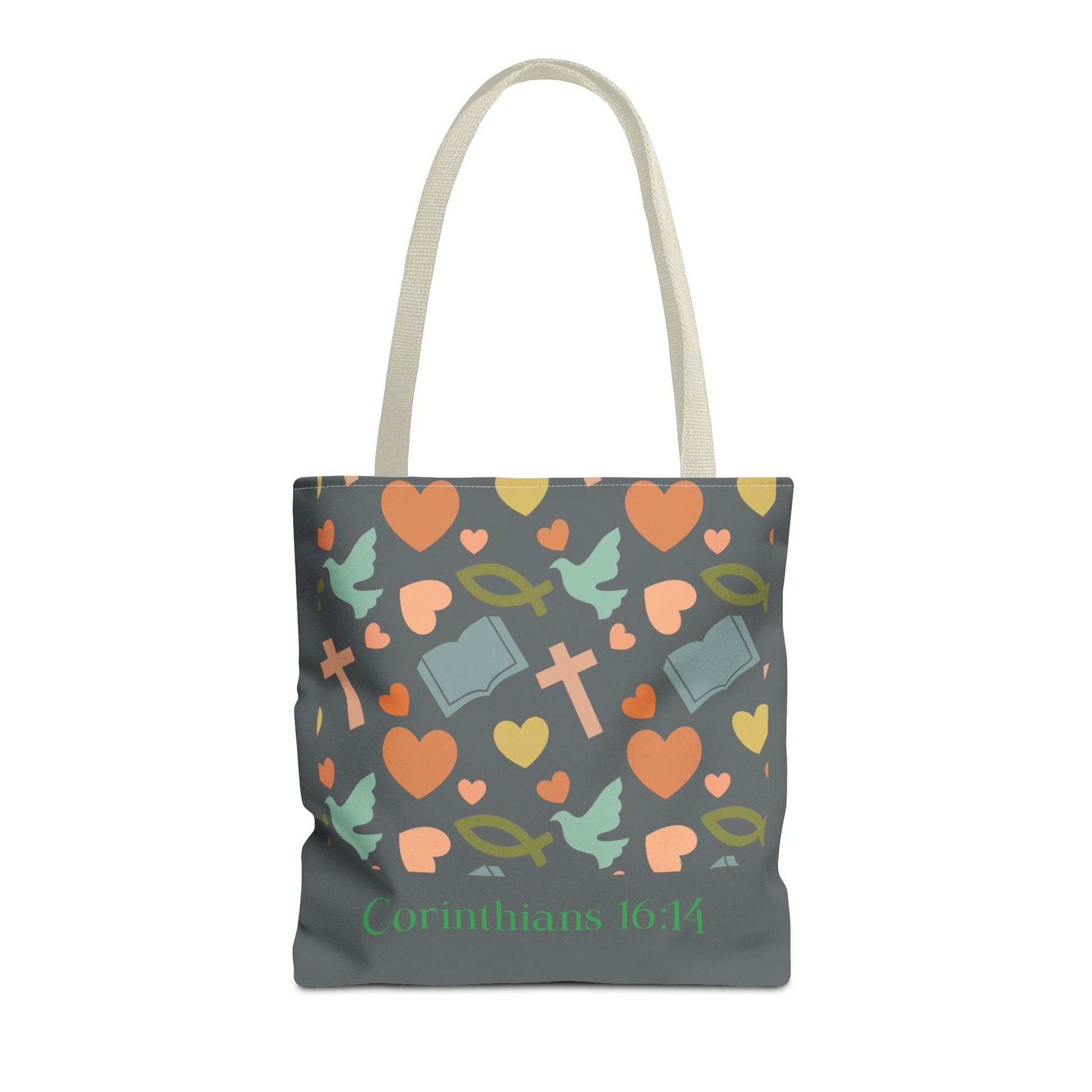 Inspirational Tote Bag - Faith, Love, Hope, Gift for Her, Spiritual Accessories, Bible Verse Tote