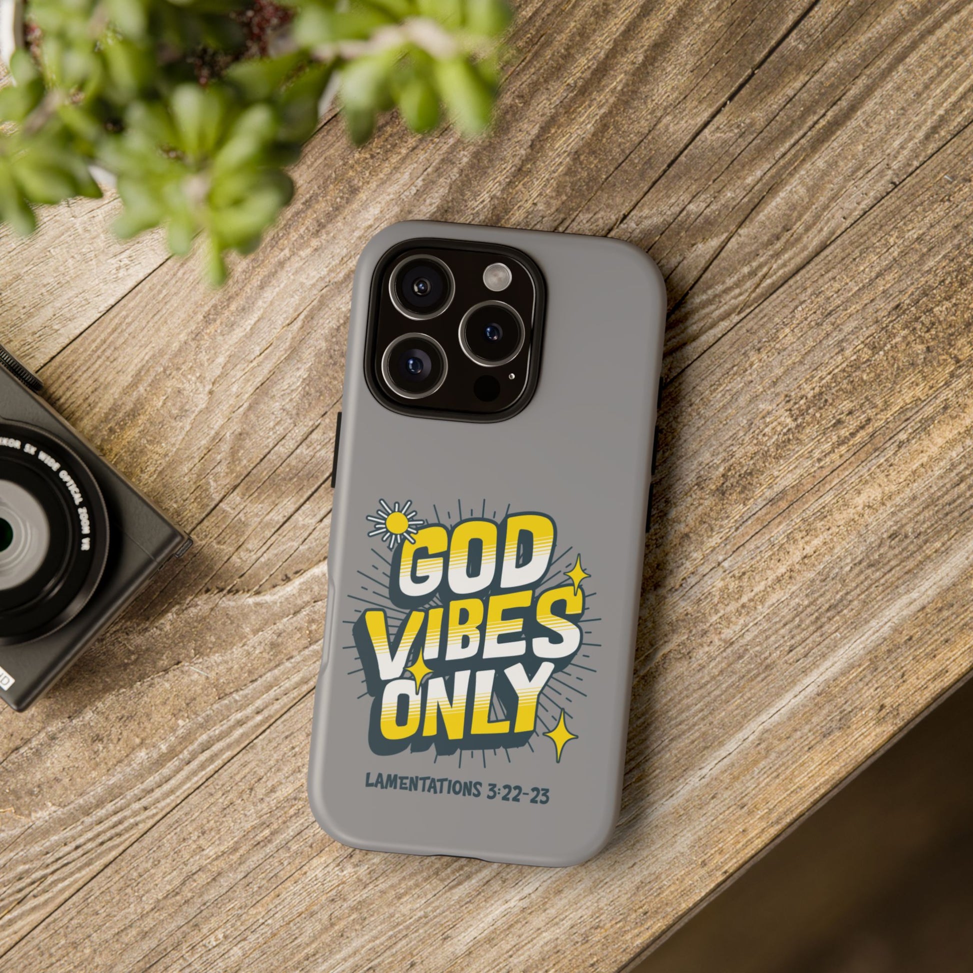 God Vibes Only Phone Case - Inspirational Tough Case, Positive Message Cover, Gift for Faith, Spirituality, Encouragement