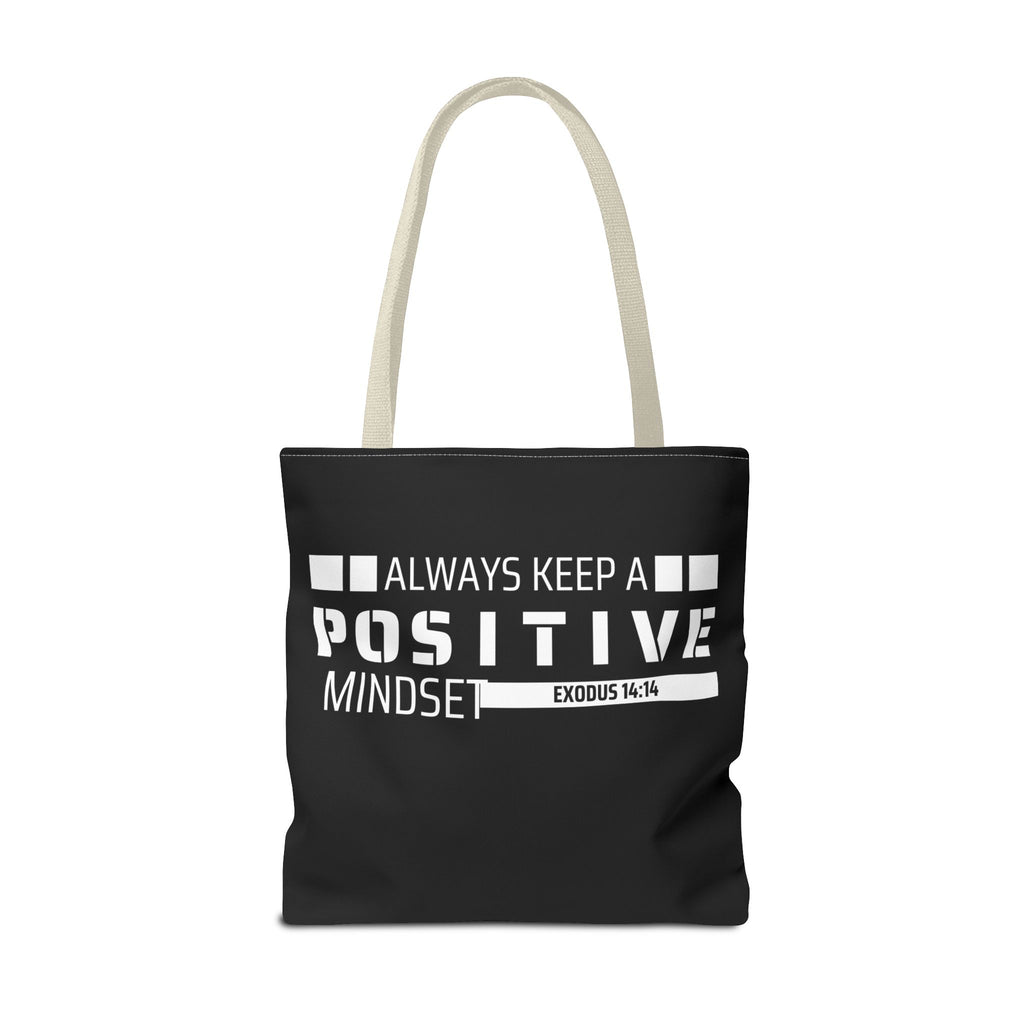 Always Keep A Positive Mindset Tote Bag, Inspirational Bag, Eco-Friendly Carryall, Motivational Gift, Affirmation Tote, Daily Reminder
