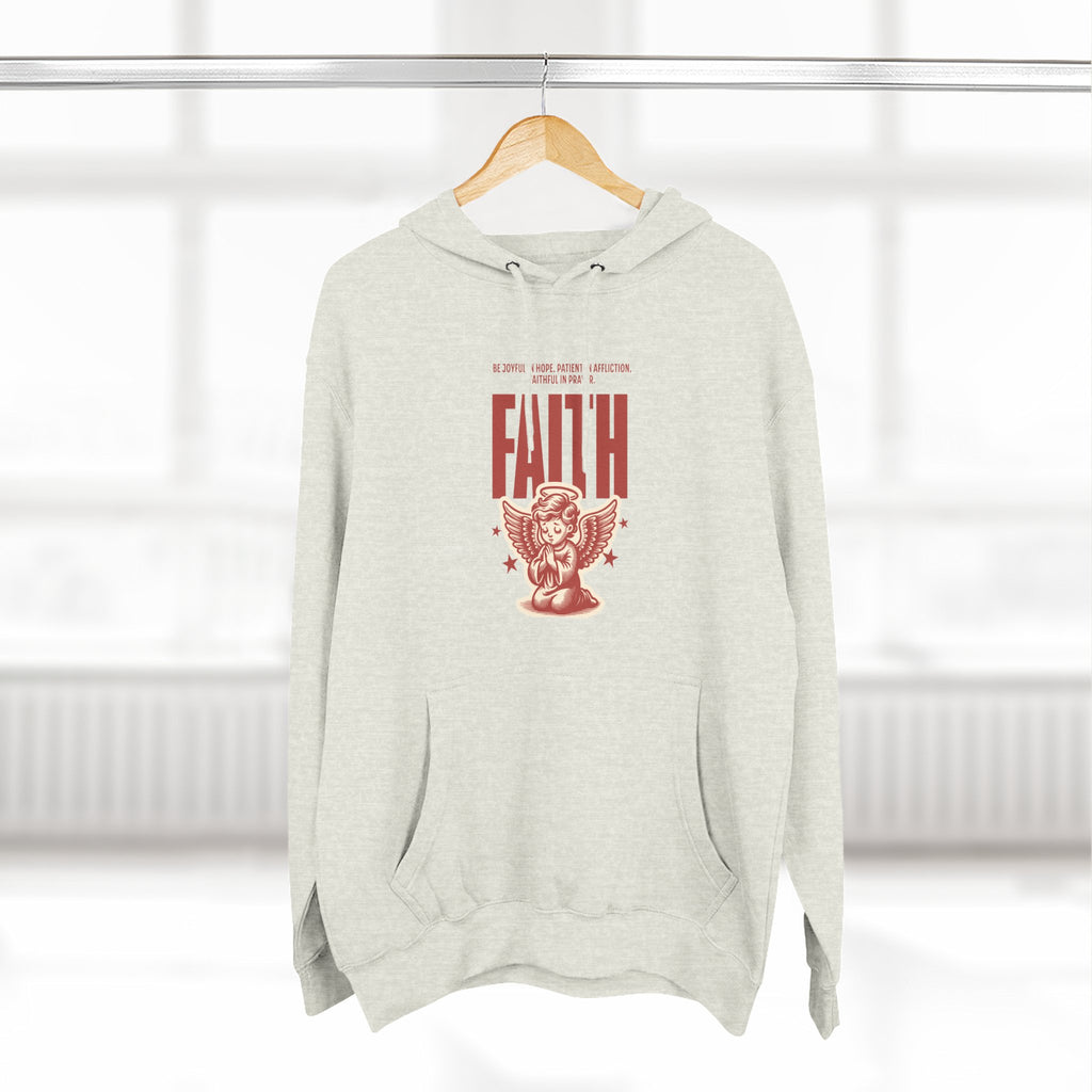 Faith-Inspired Three-Panel Fleece Hoodie, Cozy Spiritual Apparel, Perfect Gift for Friends, Casualwear for Everyday