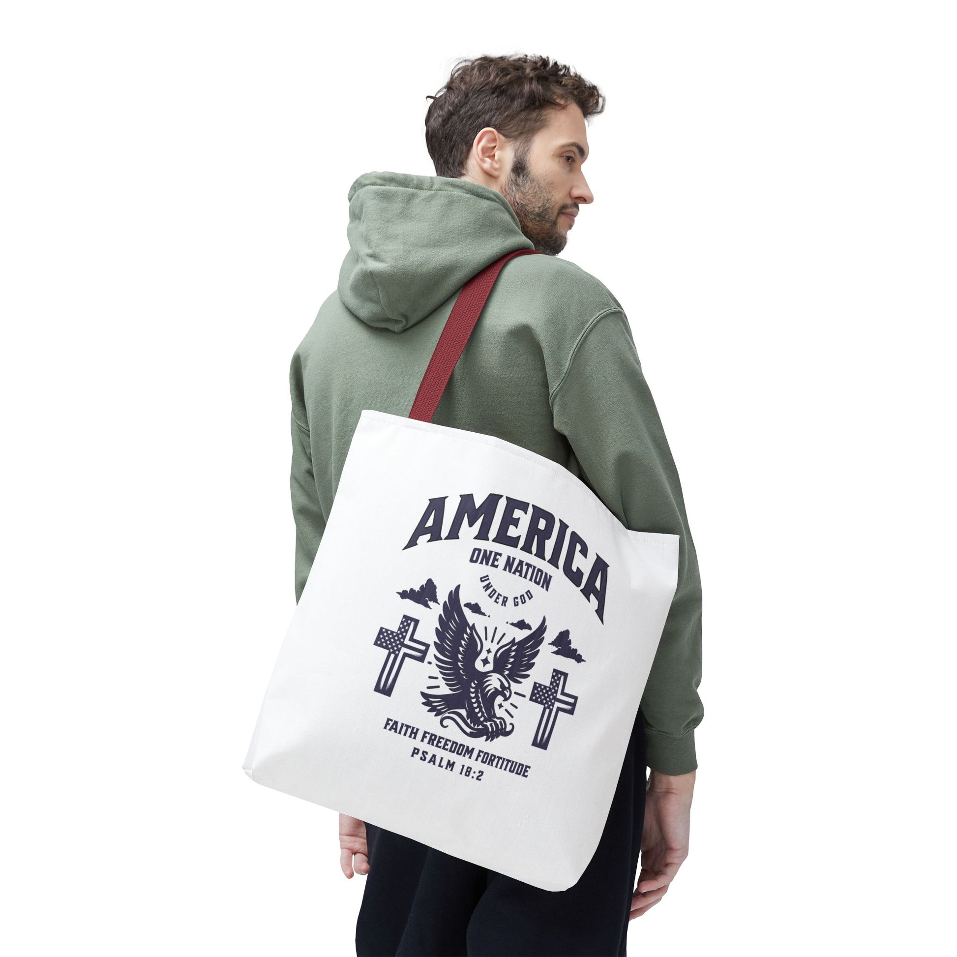 ⭐ America Faith Tote Bag – Bold Patriotic & Faith Statement