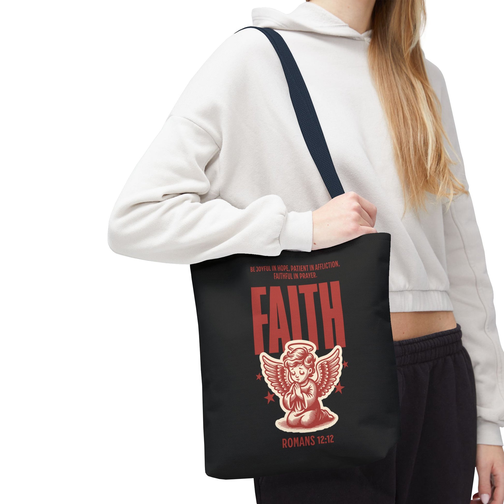 Faith-Inspired Tote Bag, Religious Shopping Bag, Gift for Believers, Motivational Daily Bag, Christian Faith Tote