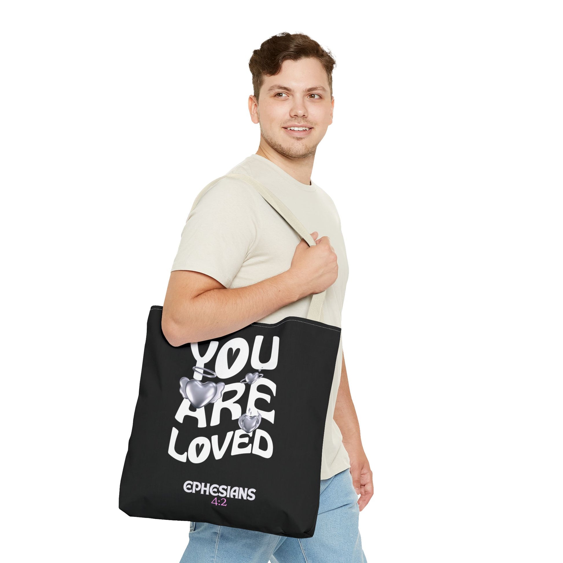 ⭐ "You Are Loved" Tote Bag – Ephesians 4:2