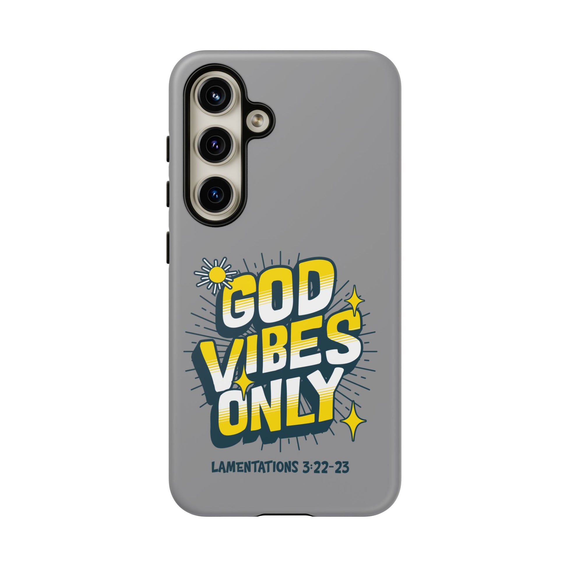 God Vibes Only Phone Case - Inspirational Tough Case, Positive Message Cover, Gift for Faith, Spirituality, Encouragement