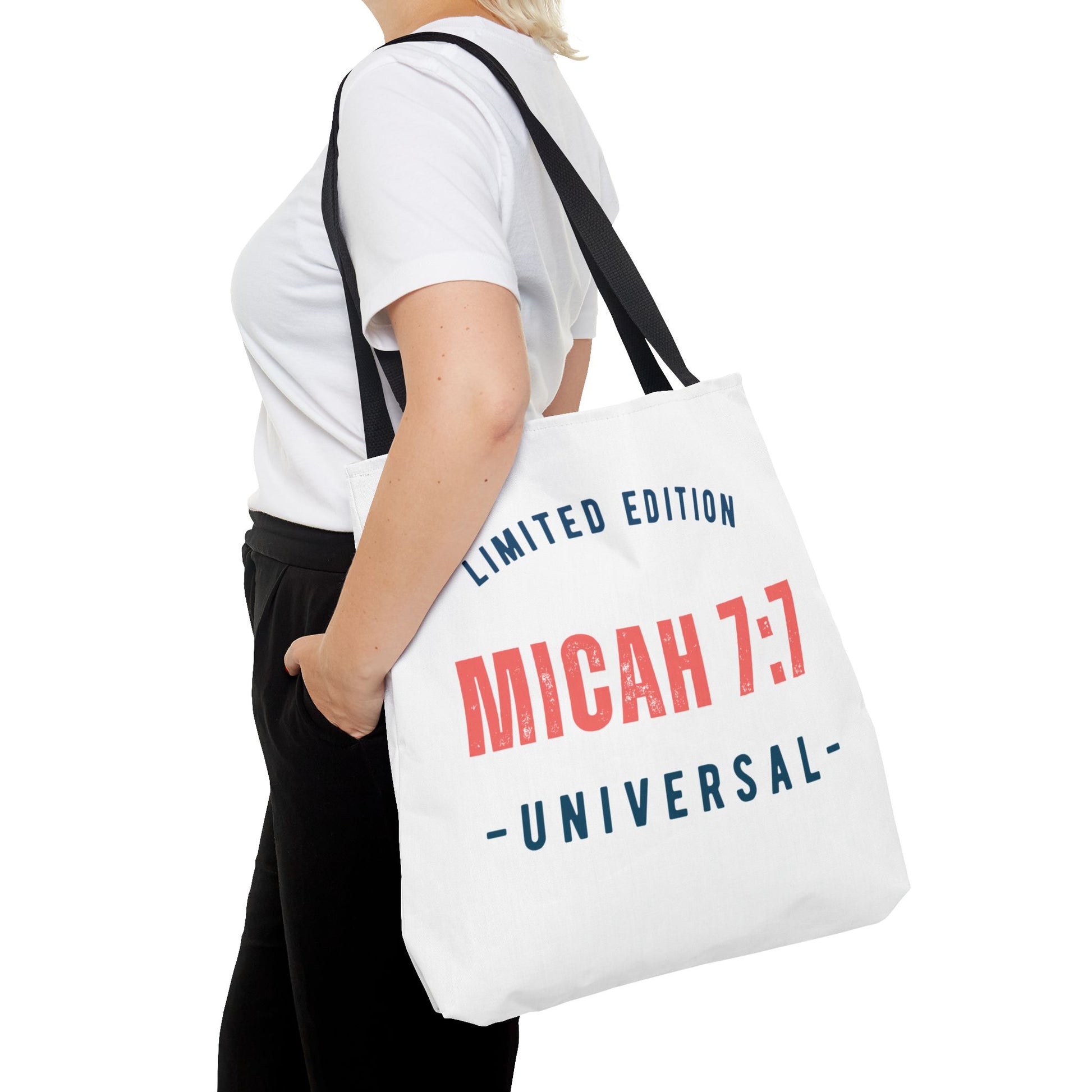 Limited Edition Inspirational Tote Bag - Micah 7:1, Motivational Carryall, Christian Gift, Everyday Tote, Reusable Shopping Bag