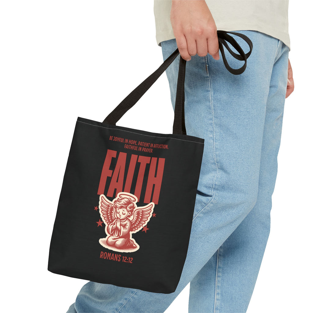 Faith-Inspired Tote Bag, Religious Shopping Bag, Gift for Believers, Motivational Daily Bag, Christian Faith Tote