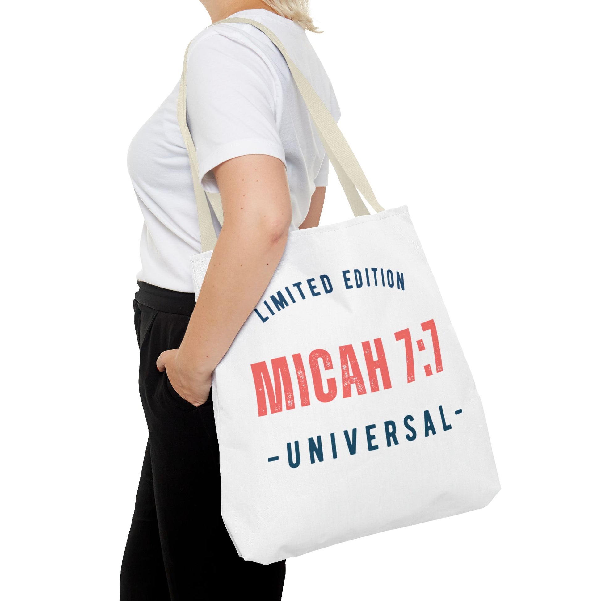 Limited Edition Inspirational Tote Bag - Micah 7:1, Motivational Carryall, Christian Gift, Everyday Tote, Reusable Shopping Bag