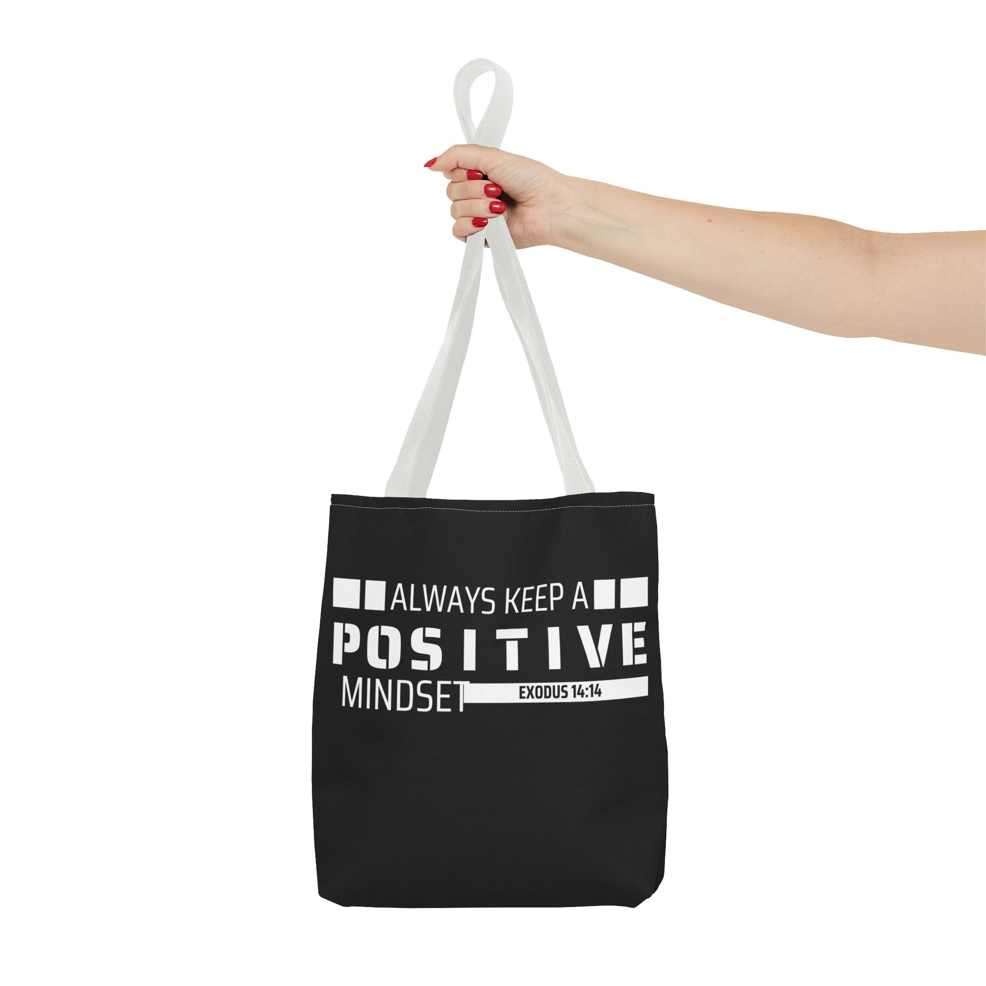 Always Keep A Positive Mindset Tote Bag, Inspirational Bag, Eco-Friendly Carryall, Motivational Gift, Affirmation Tote, Daily Reminder