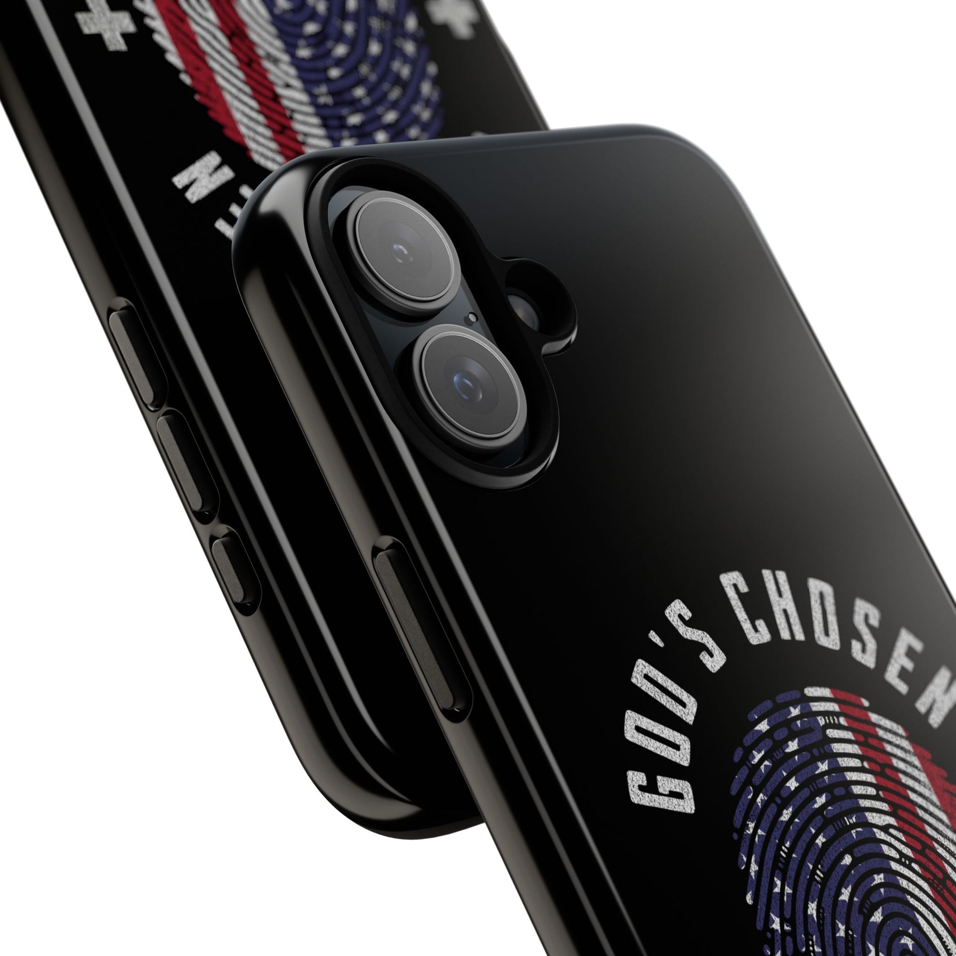 Christian Phone Case, Tough Cases for God’s Chosen, USA Flag Design, Inspirational Gift, Romans 8:28