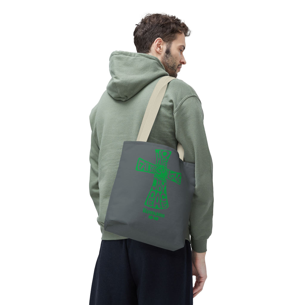 Faith-Inspired Tote Bag, Motivational Cross Design, Spiritual Gift, Everyday Use, Eco-Friendly Fashion, Religious Accessories