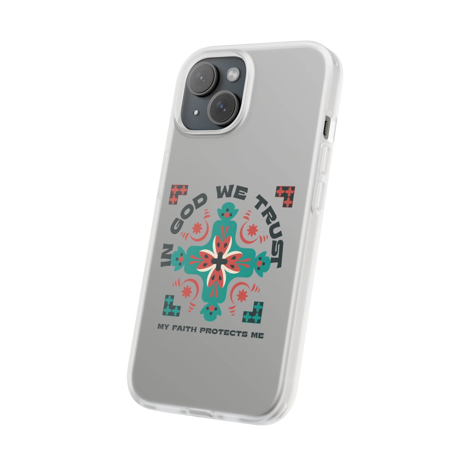 ⭐ In God We Trust Phone Case – Scripture Cross Design
