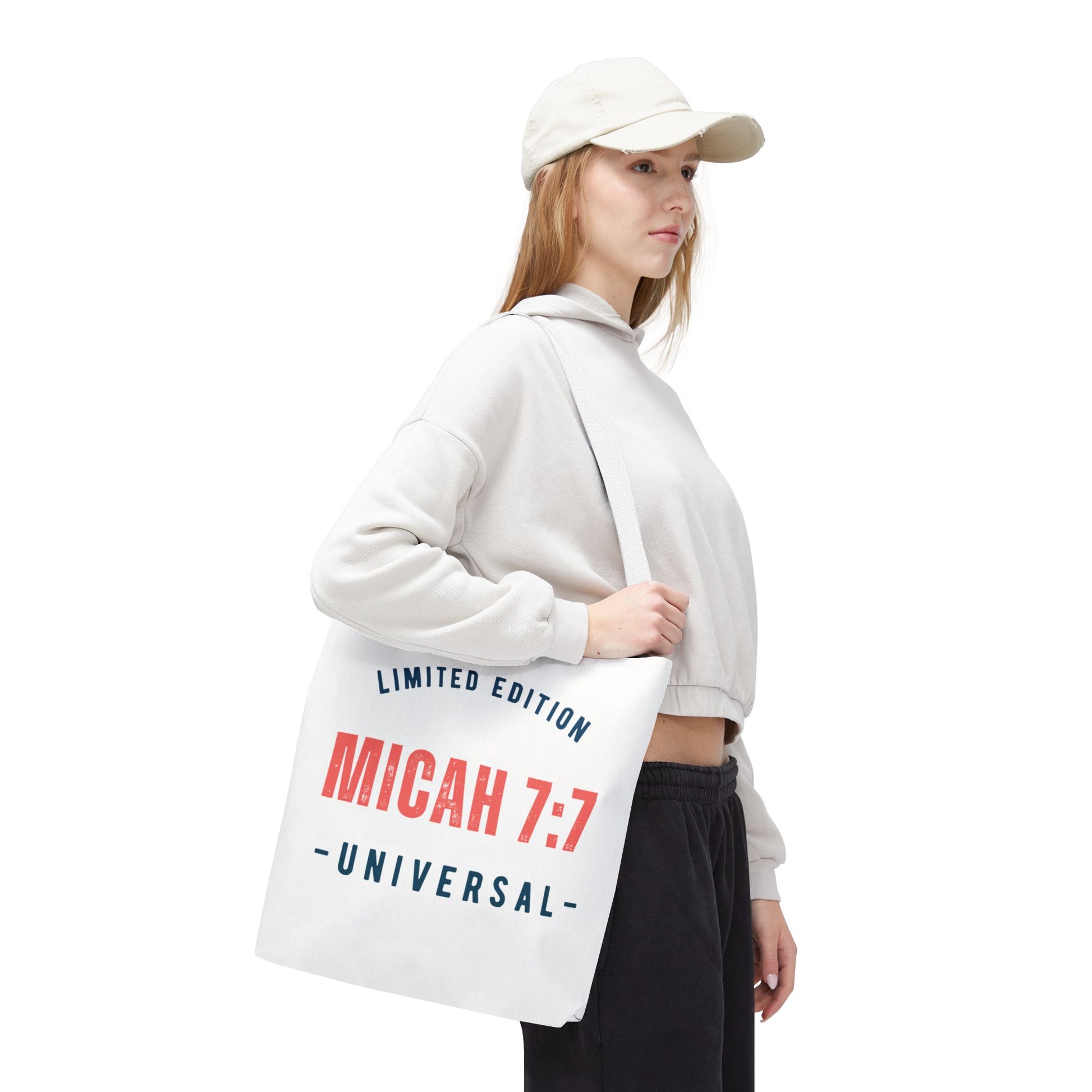Limited Edition Inspirational Tote Bag - Micah 7:1, Motivational Carryall, Christian Gift, Everyday Tote, Reusable Shopping Bag