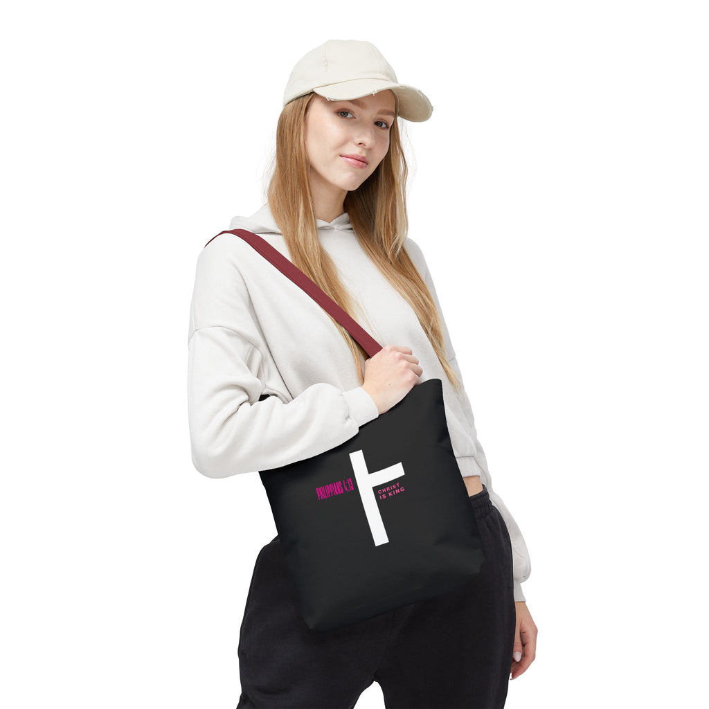 ⭐ Philippians 4:13 Tote Bag – Faith & Strength Statement Bag